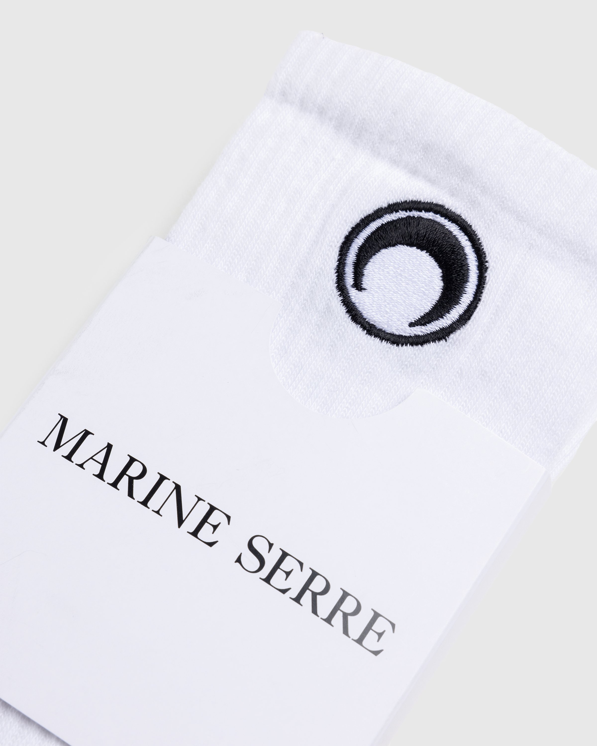 Marine Serre - Embroidered Olympic Socks White - Accessories - White - Image 3