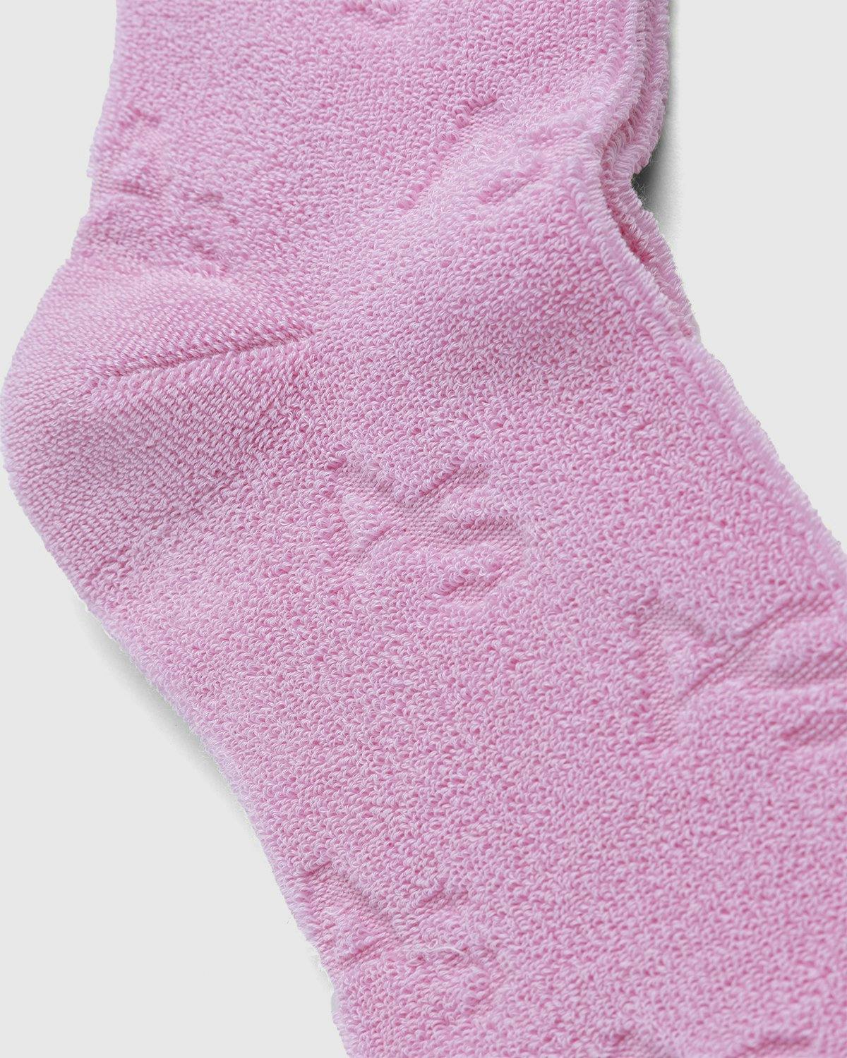 Acne Studios - Cotton Logo Socks Pink - Accessories - Pink - Image 4