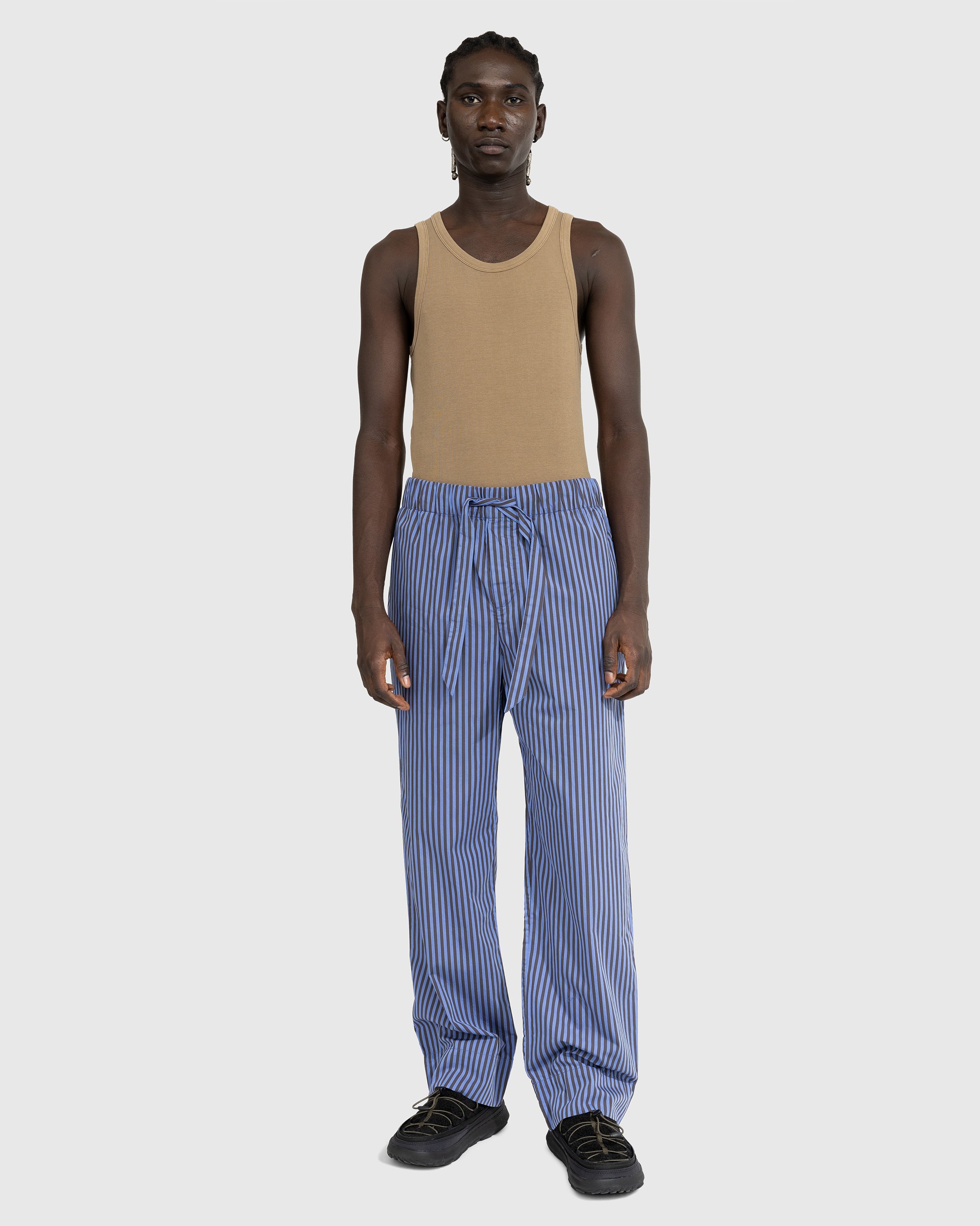 Tekla - Cotton Poplin Pyjamas Pants Verneuil - Clothing - Blue - Image 2