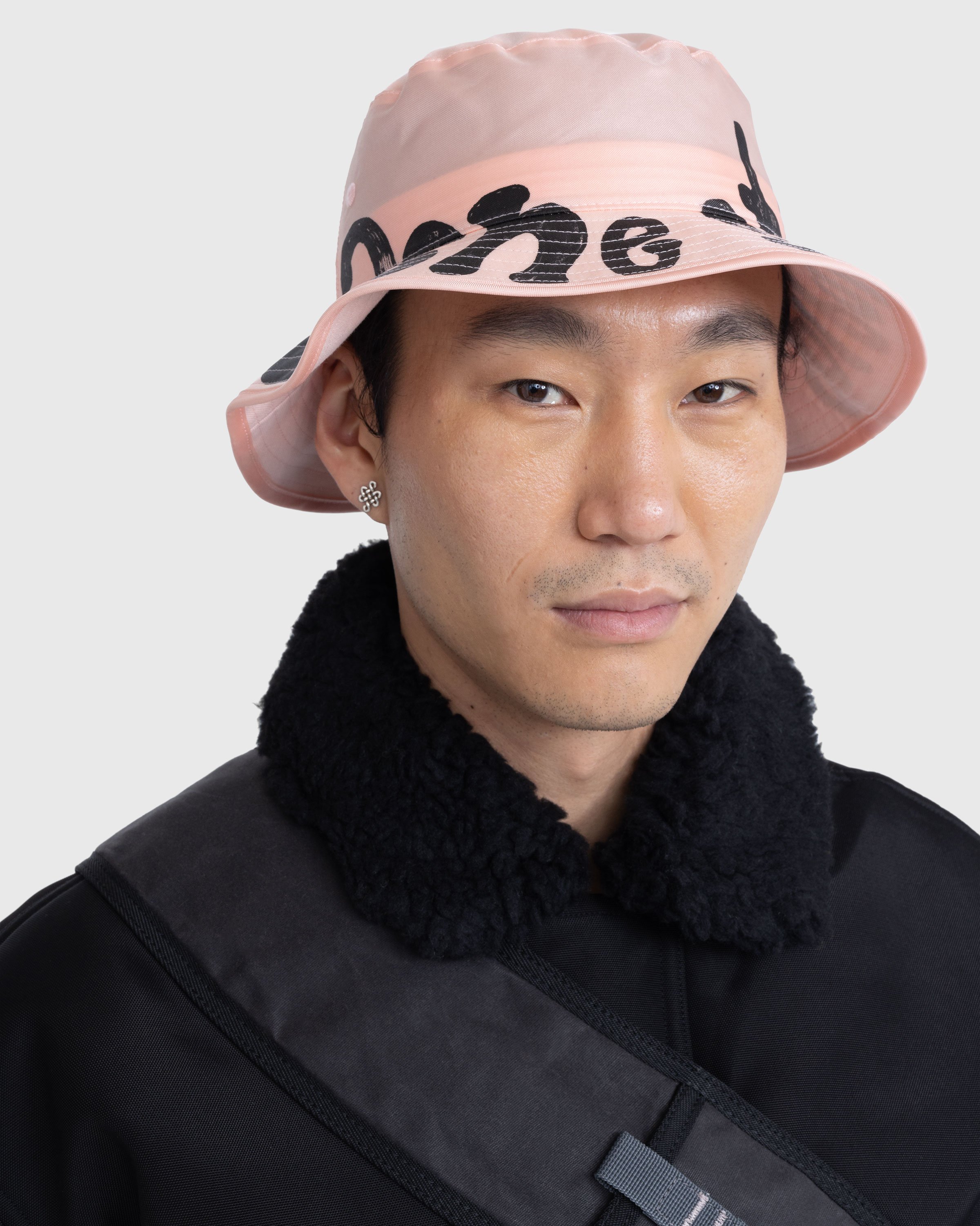 Acne Studios - Logo Bucket Hat Peach Pink - Accessories - Pink - Image 5