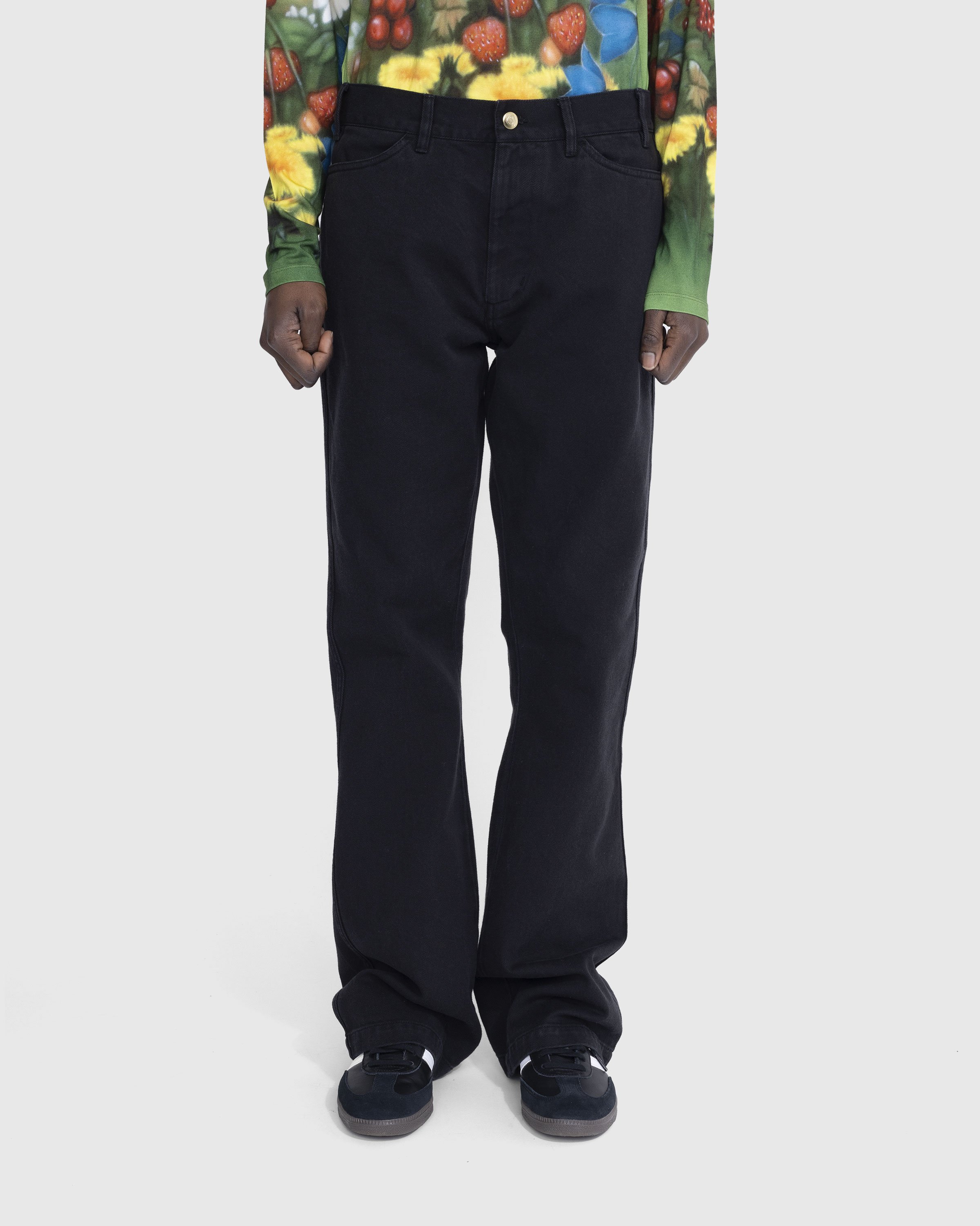 Stockholm Surfboard Club - Flared Cotton Twill Trousers Black - Clothing - Black - Image 2