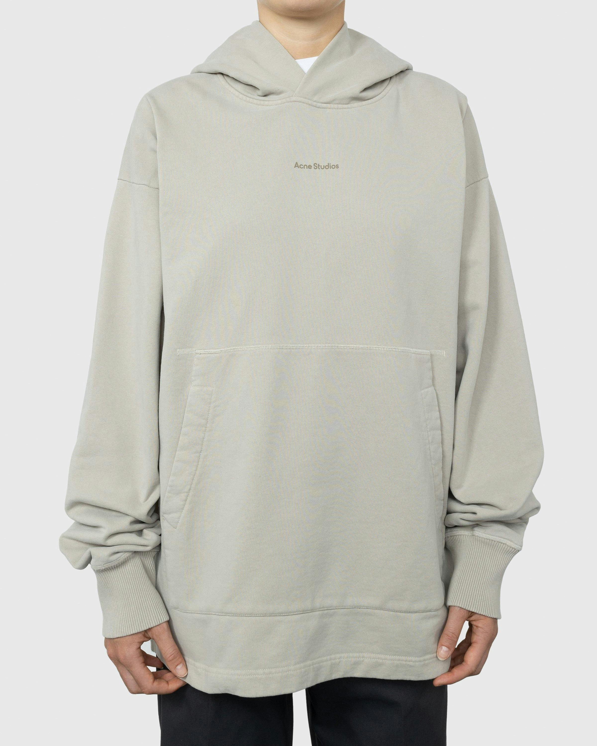 Acne Studios - Organic Cotton Logo Hoodie Oyster Grey - Clothing - Grey - Image 2