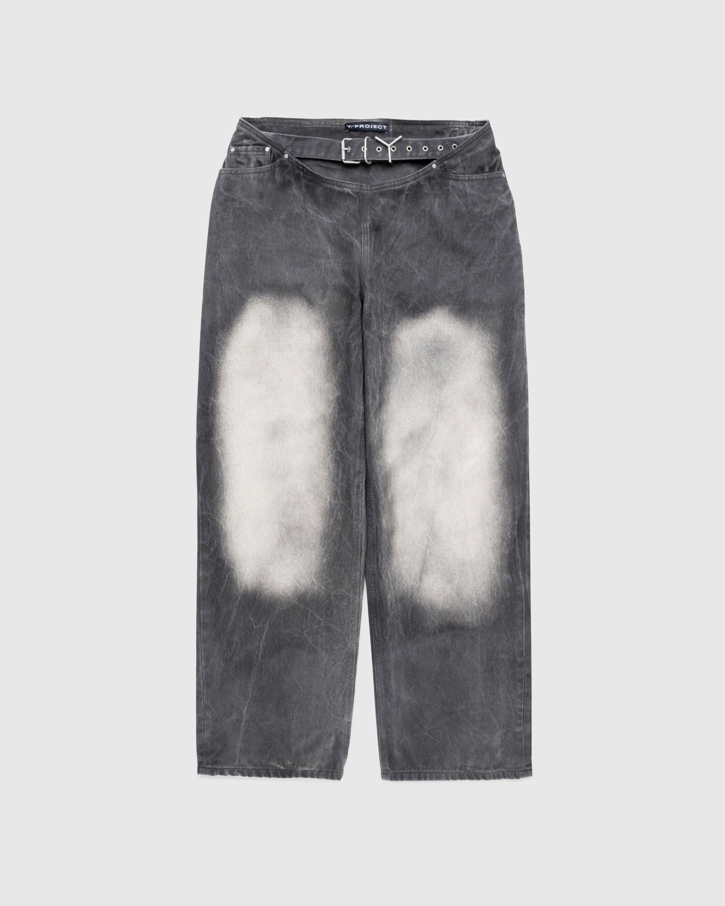 Y/Project - Y Belt Arc Jeans Faded Black - Clothing - Grey - Image 1