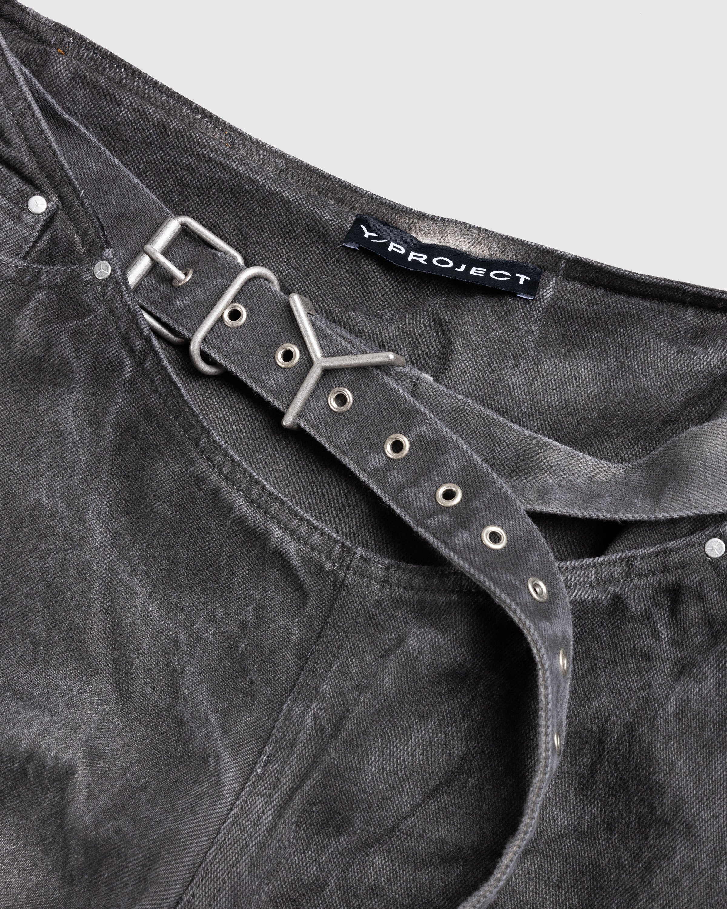 Y/Project - Y Belt Arc Jeans Faded Black - Clothing - Grey - Image 5