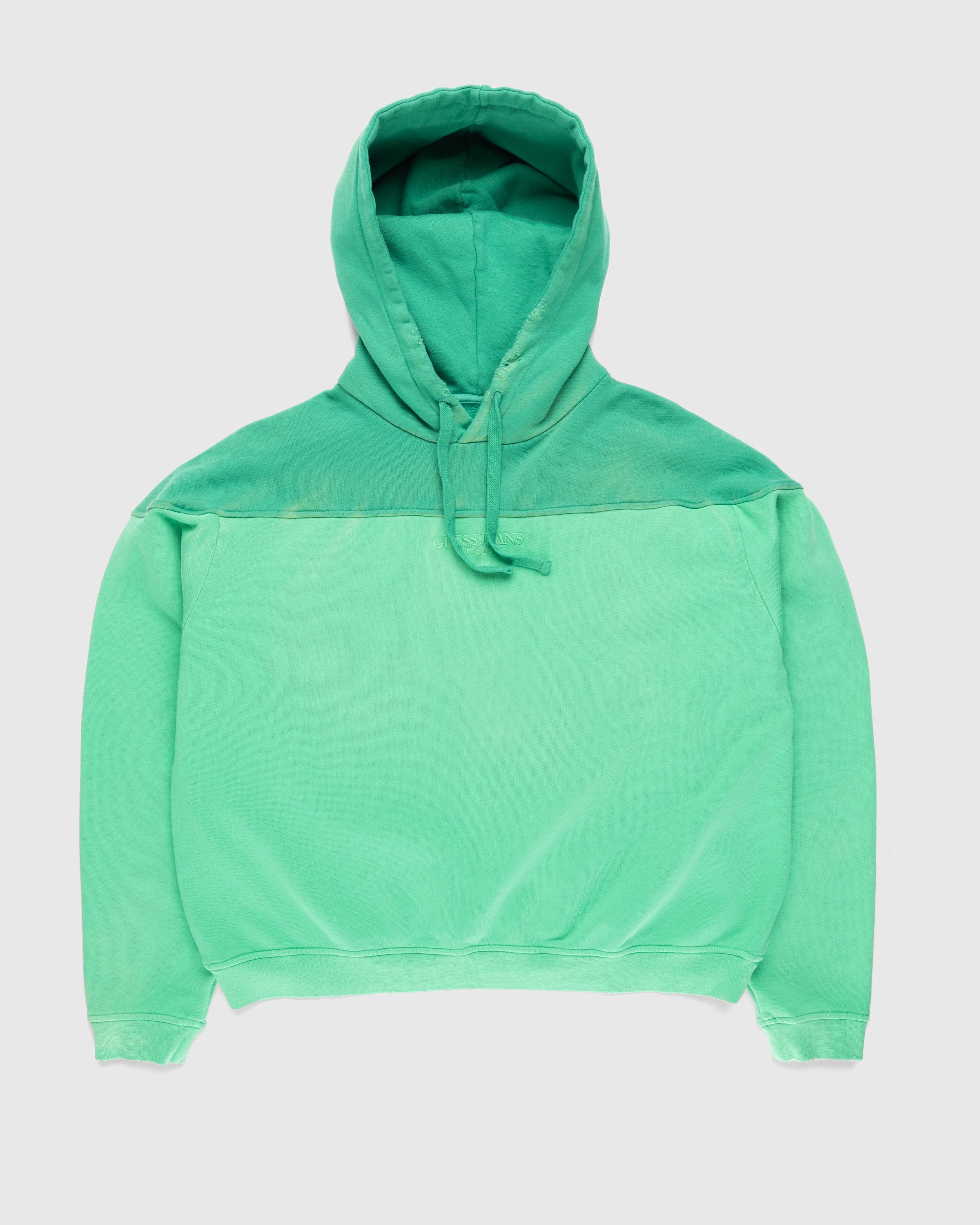 Guess USA - Two-Tone Hoodie Honeydew - Clothing - Green - Image 1