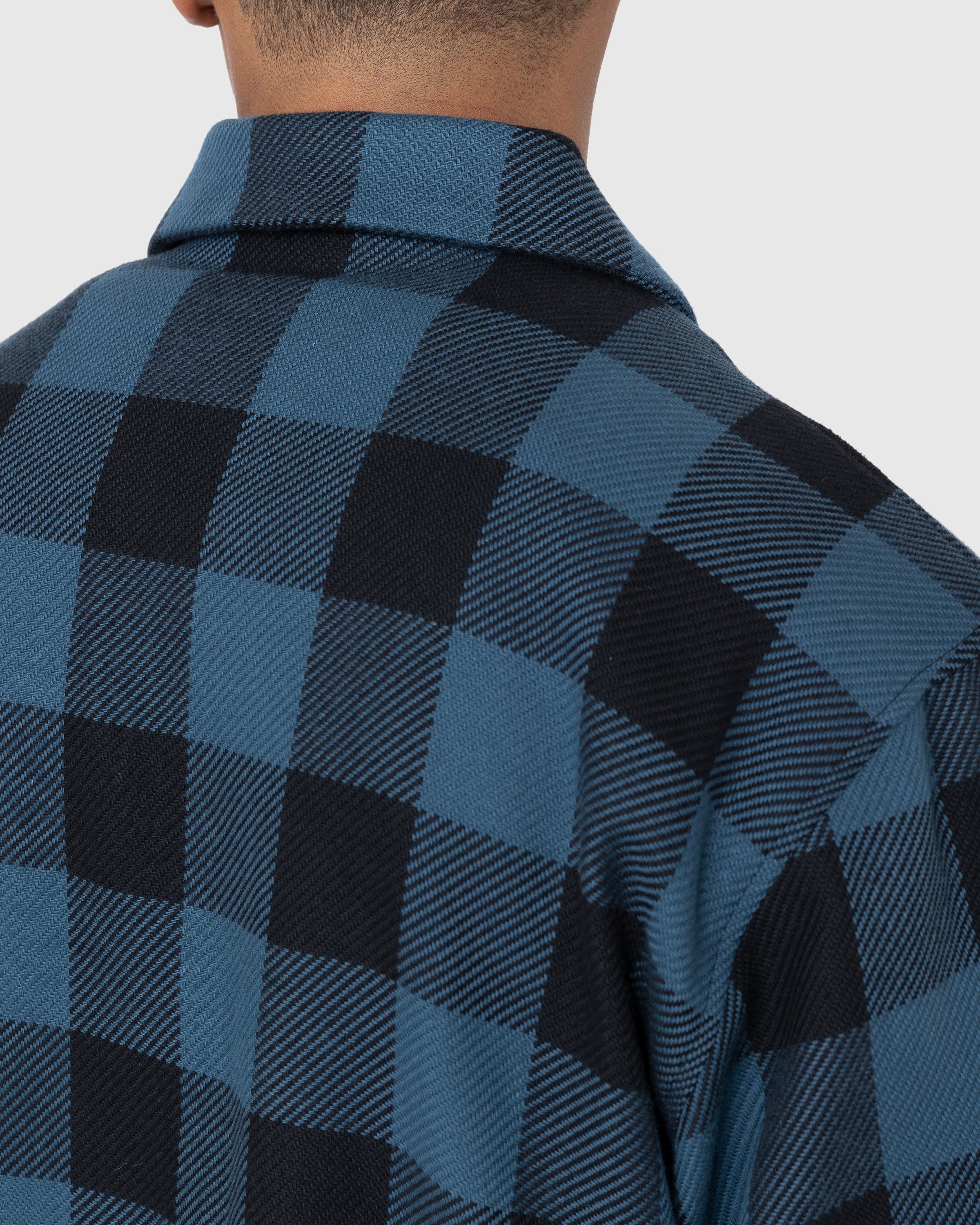 Highsnobiety - Buffalo Check Zip Shirt Navy - Clothing - Blue - Image 6