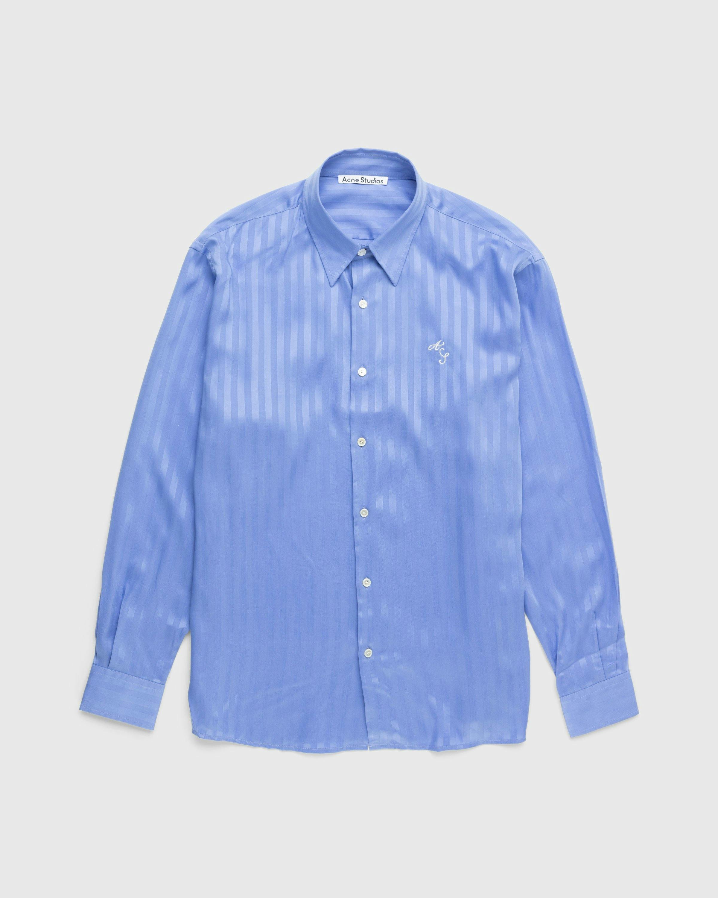 Acne Studios - Stripe Button-Up Shirt Blue - Clothing - Blue - Image 1