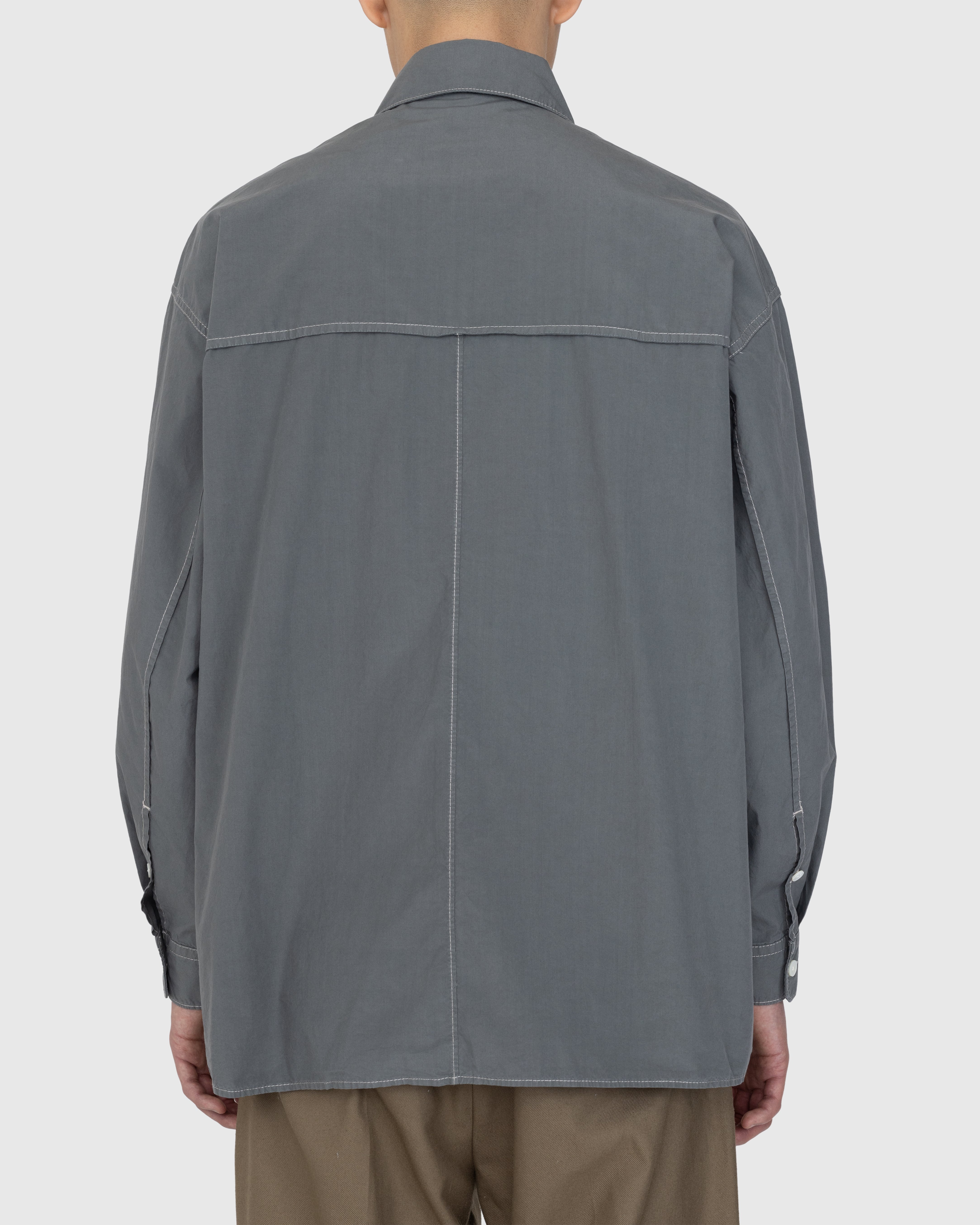 Lemaire - Cotton Poplin Shirt Grey - Clothing - Grey - Image 4