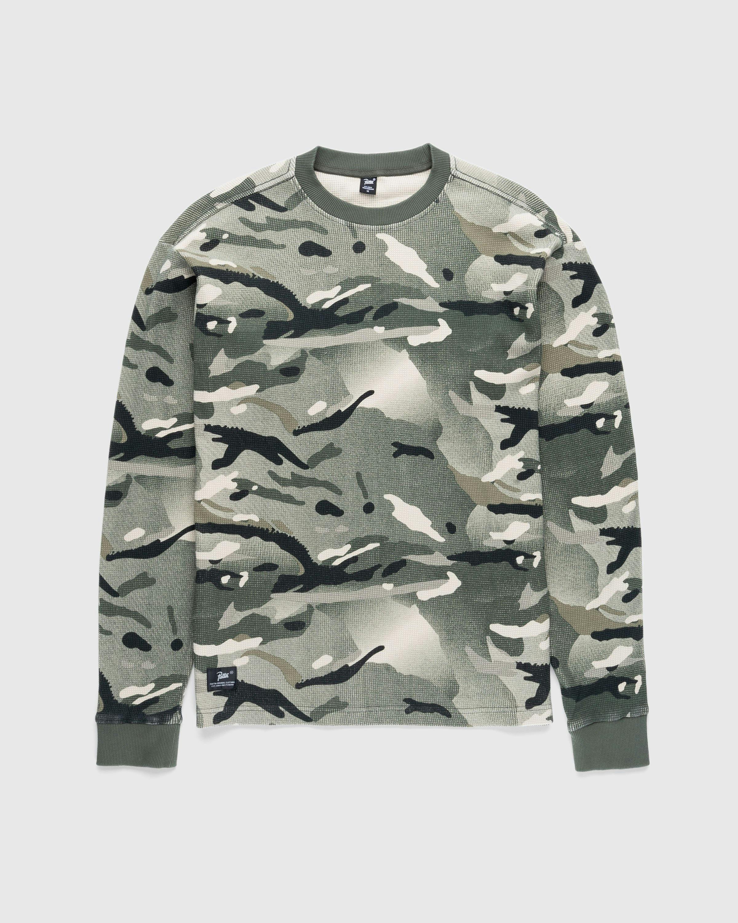 Patta - SPRAY CAMO WAFFLE LS T-SHIRT Multi - Clothing - Multi - Image 1