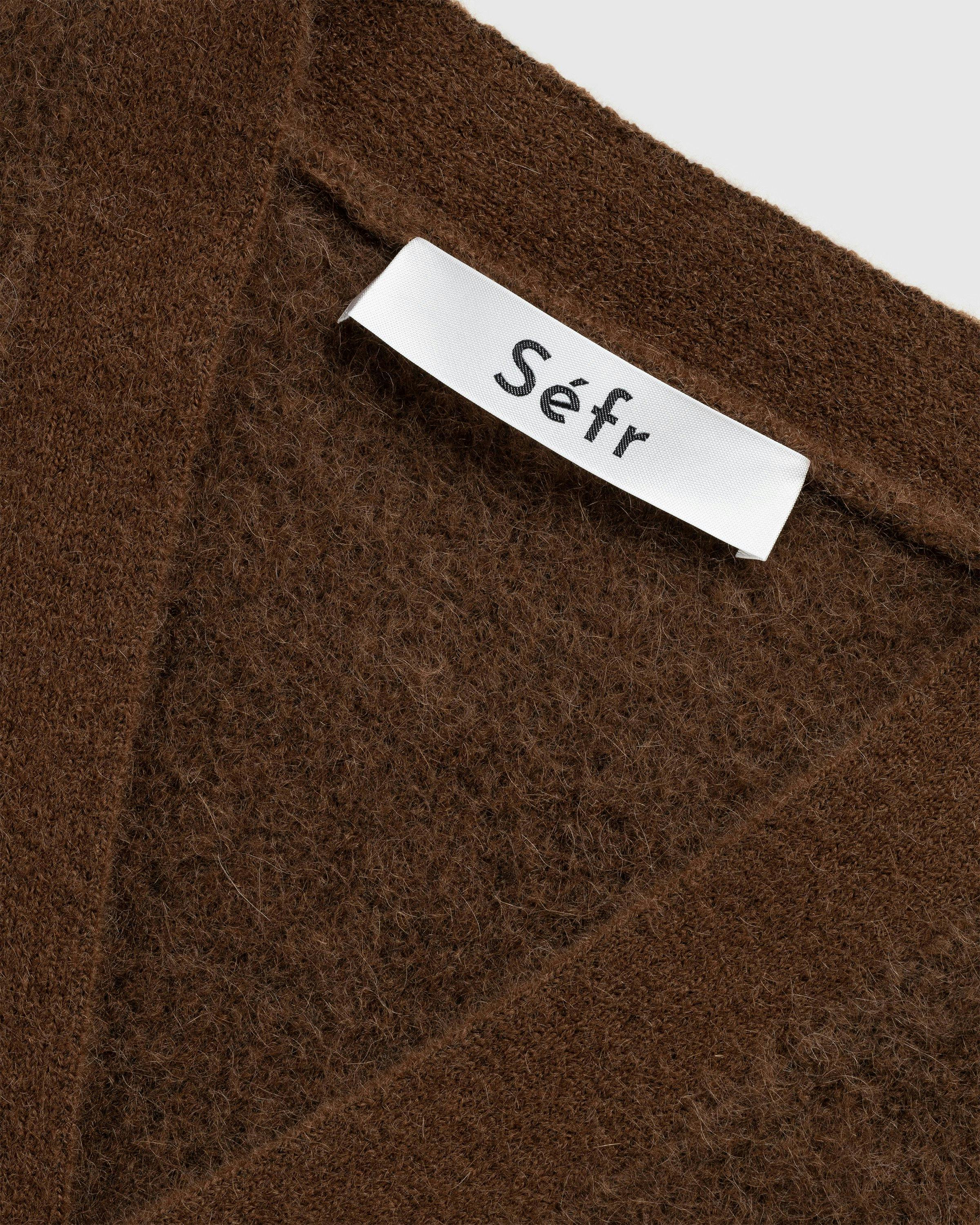 Séfr - Kaito Cardigan Brown Mohair - Clothing - Brown - Image 5