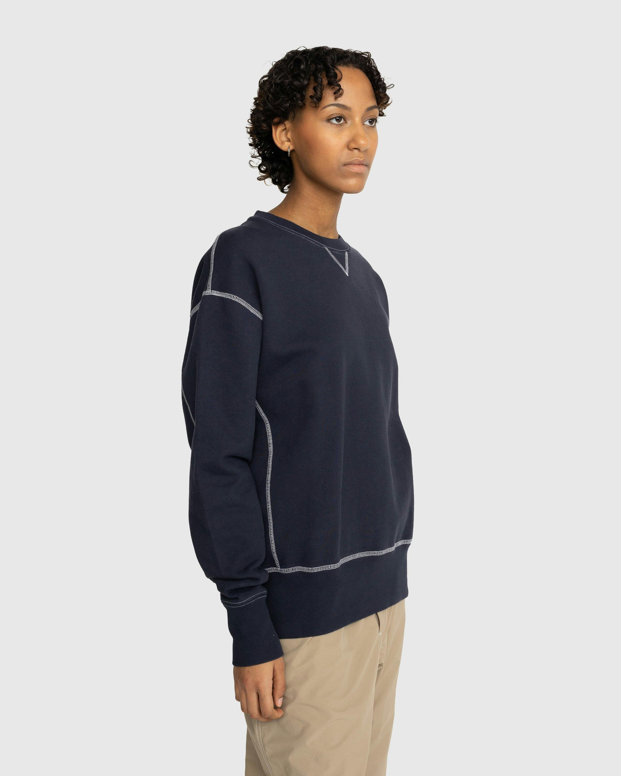 Highsnobiety - Contrast Stitch Fleece Crew Navy - Clothing - Blue - Image 4