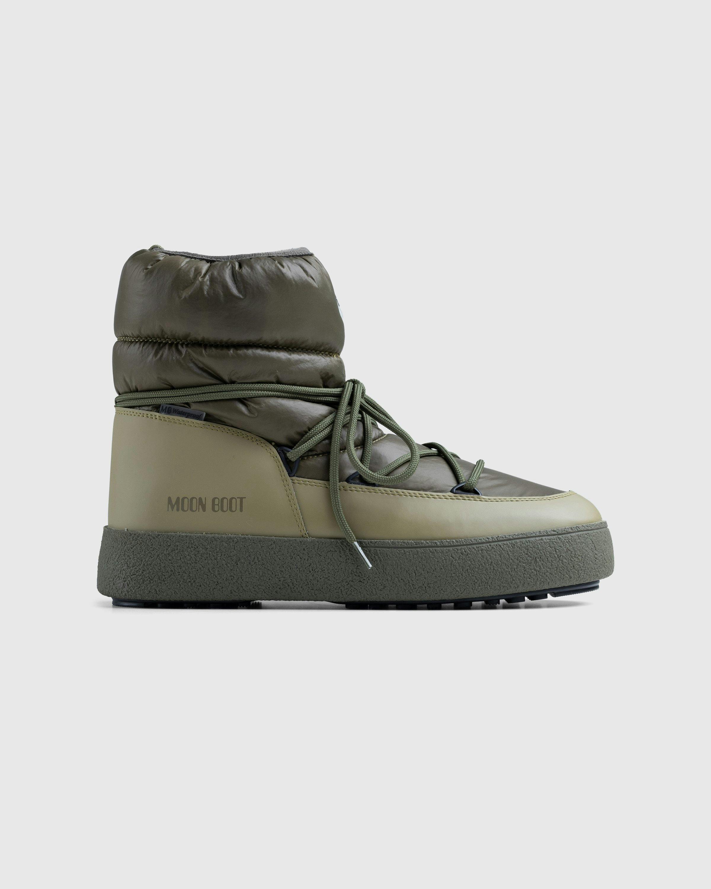 Moon Boot - Mtrack Low Khaki Nylon Boots - Footwear - Green - Image 1