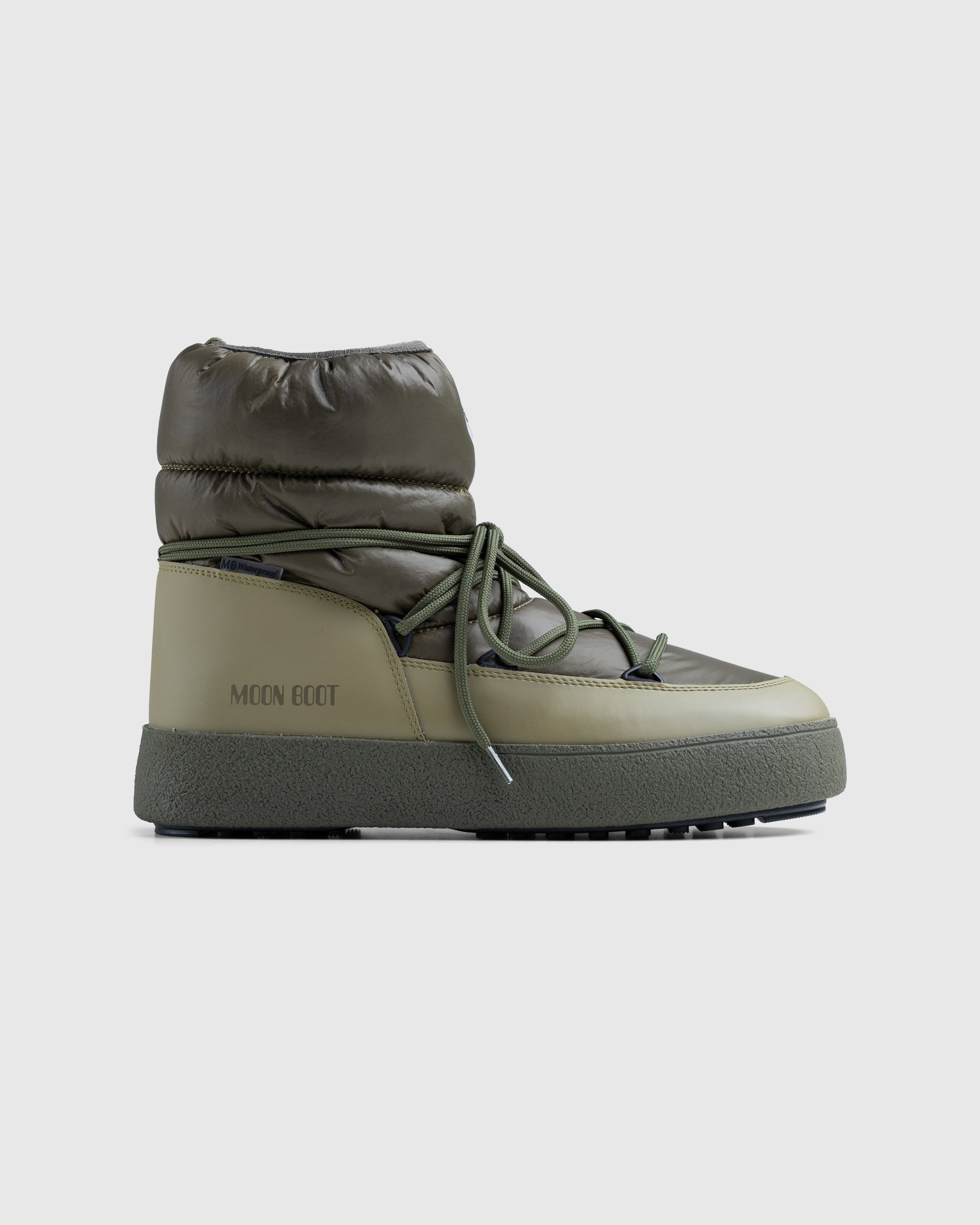 Moon Boot - Mtrack Low Khaki Nylon Boots - Footwear - Green - Image 1