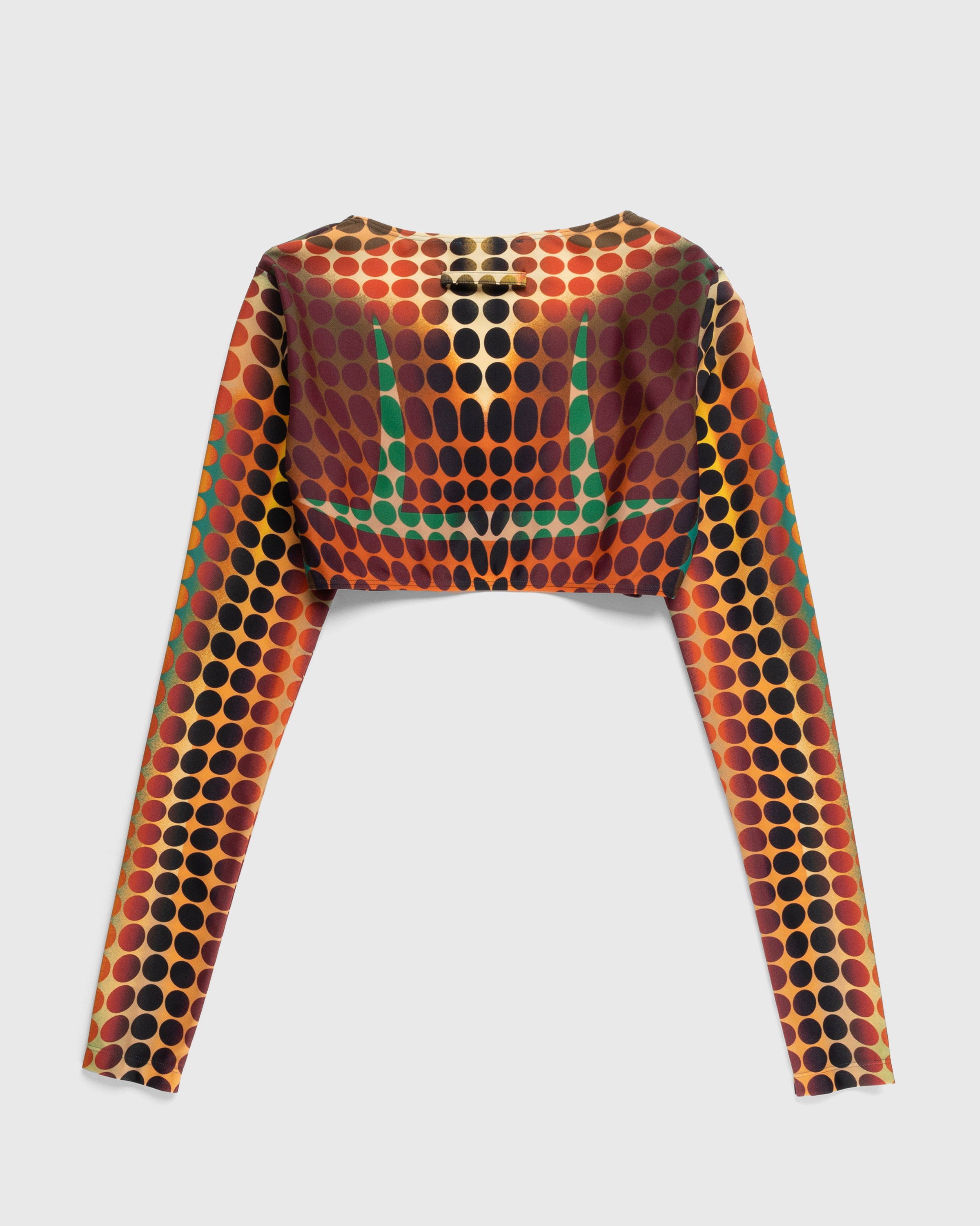 Jean Paul Gaultier - Cropped U Neck Longsleeve Top - Clothing - Orange - Image 2