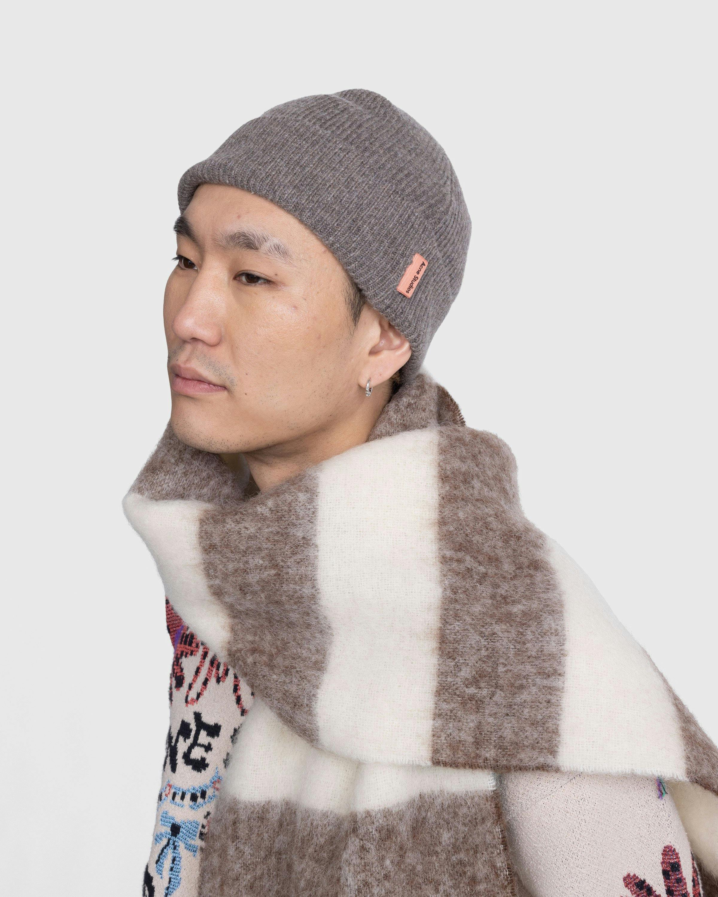 Acne Studios - Wool Cashmere Beanie Grey - Accessories - Grey - Image 4