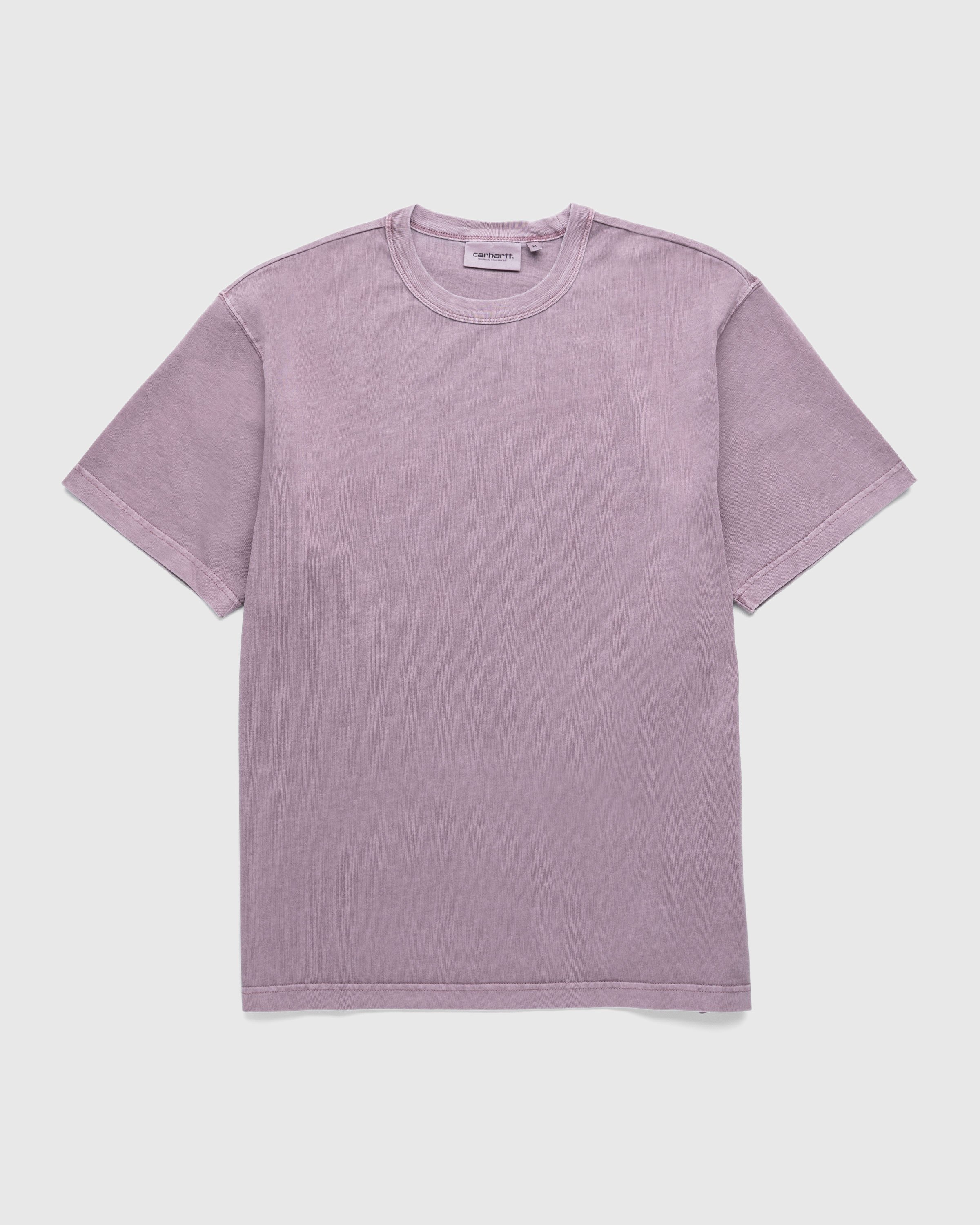 Carhartt WIP - S/S Taos T-Shirt Daphne/Garment-Dyed - Clothing - Blue - Image 1