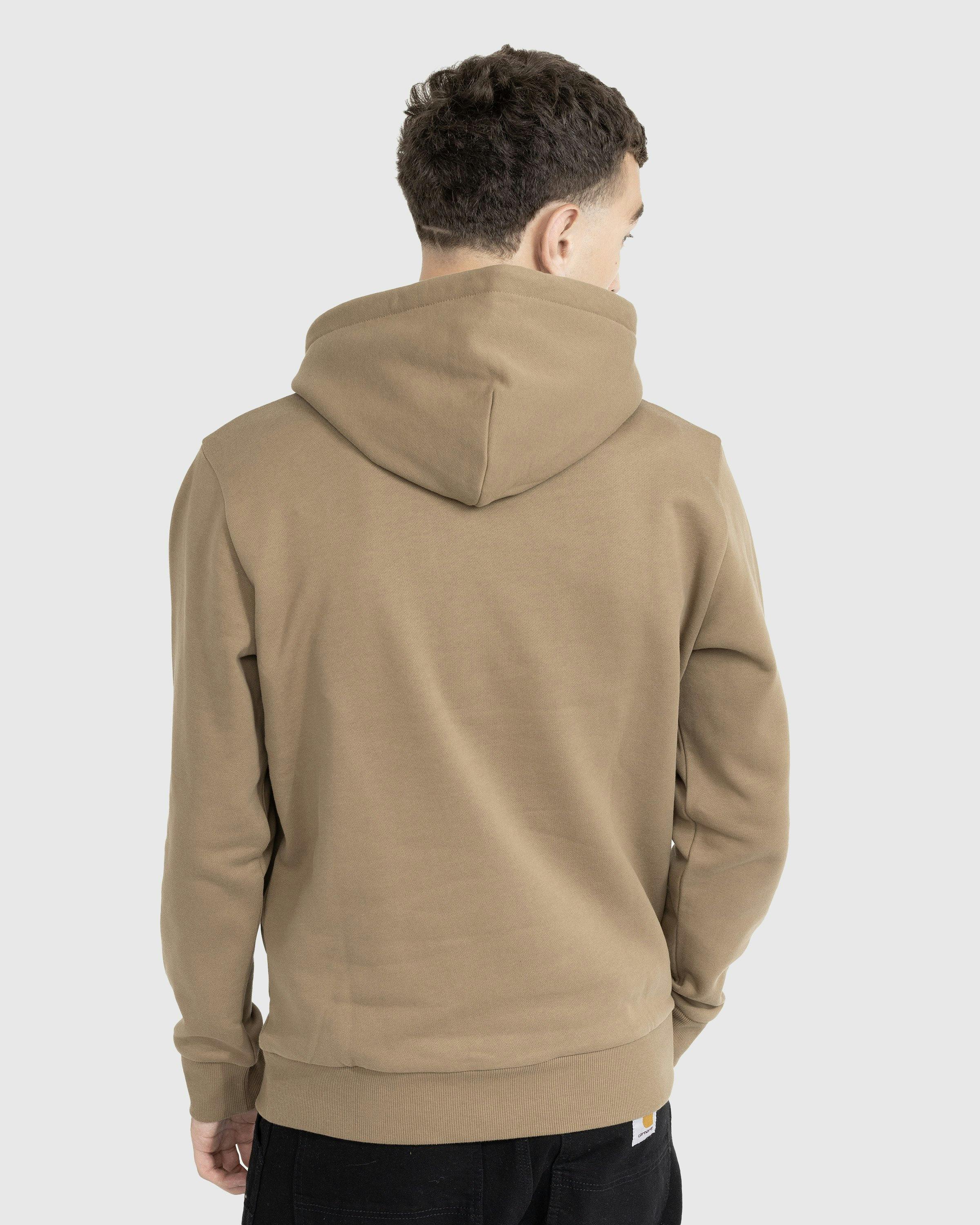 Carhartt WIP - Script Embroidery Hoodie Buffalo/White - Clothing - Green - Image 3