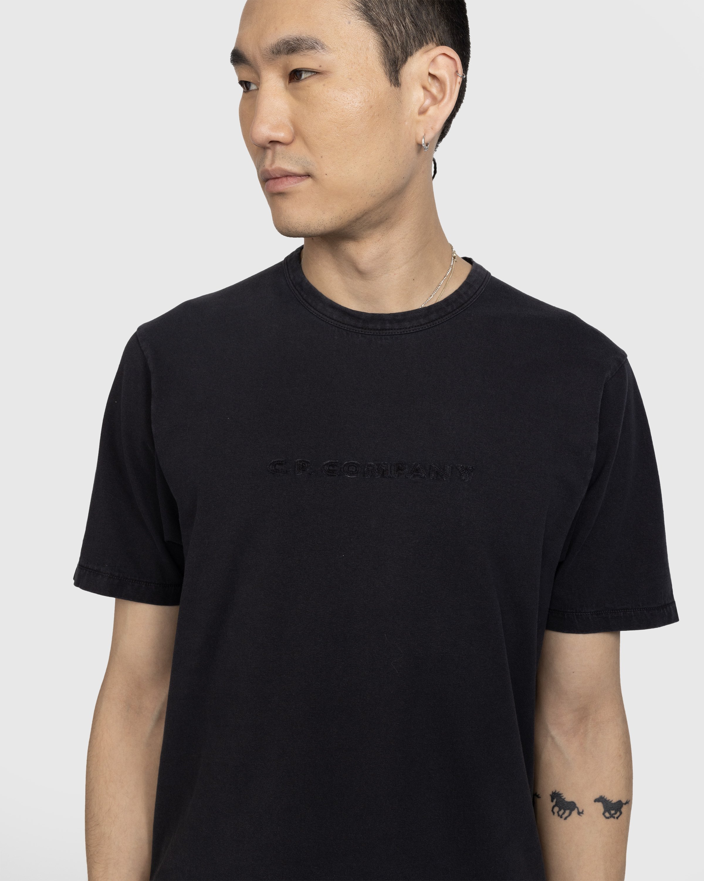 C.P. Company - 1020 Jersey Logo T-Shirt Black - Clothing - Black - Image 4