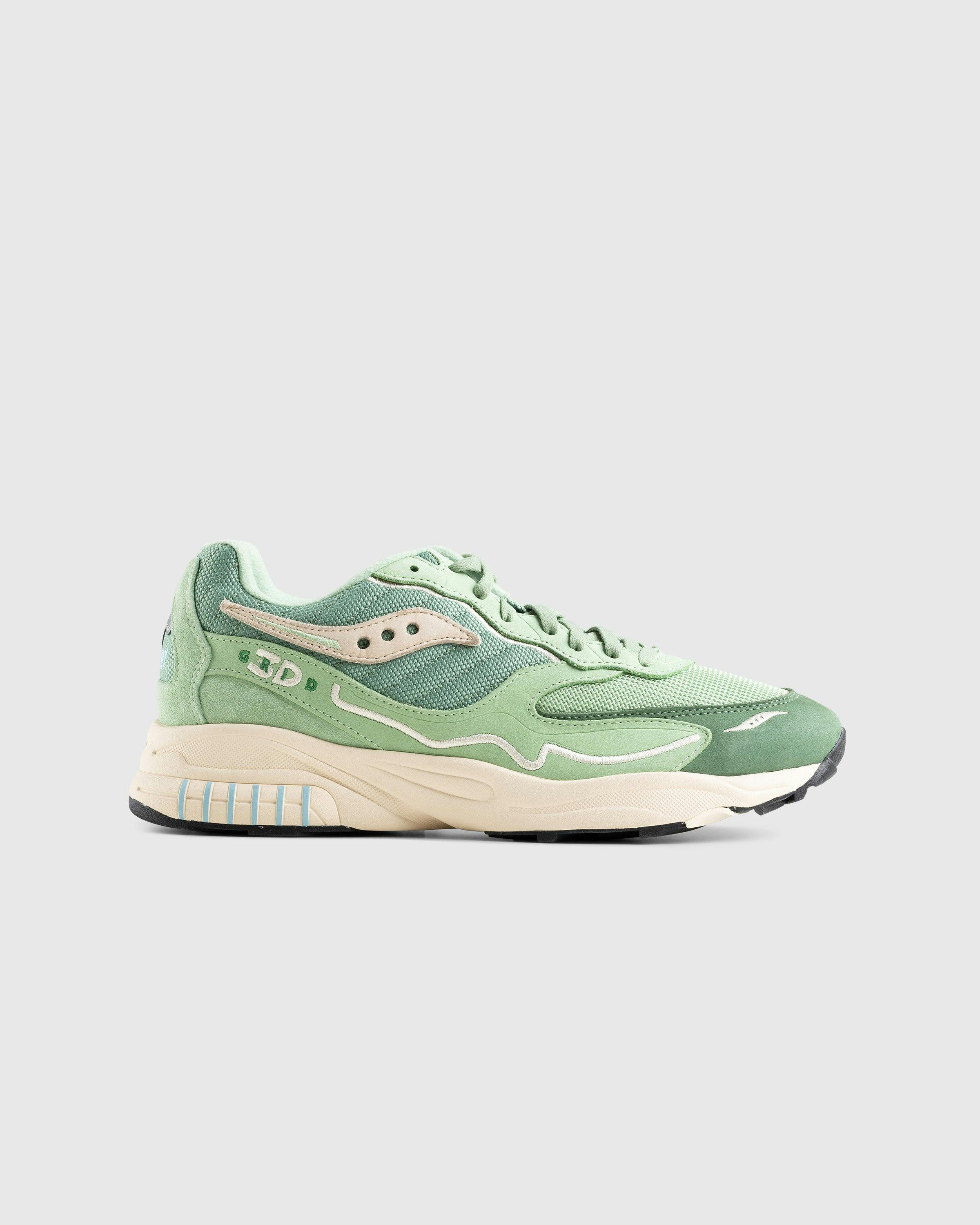 Saucony - 3D Grid Hurricane Green/Cream - Footwear - Green - Image 1