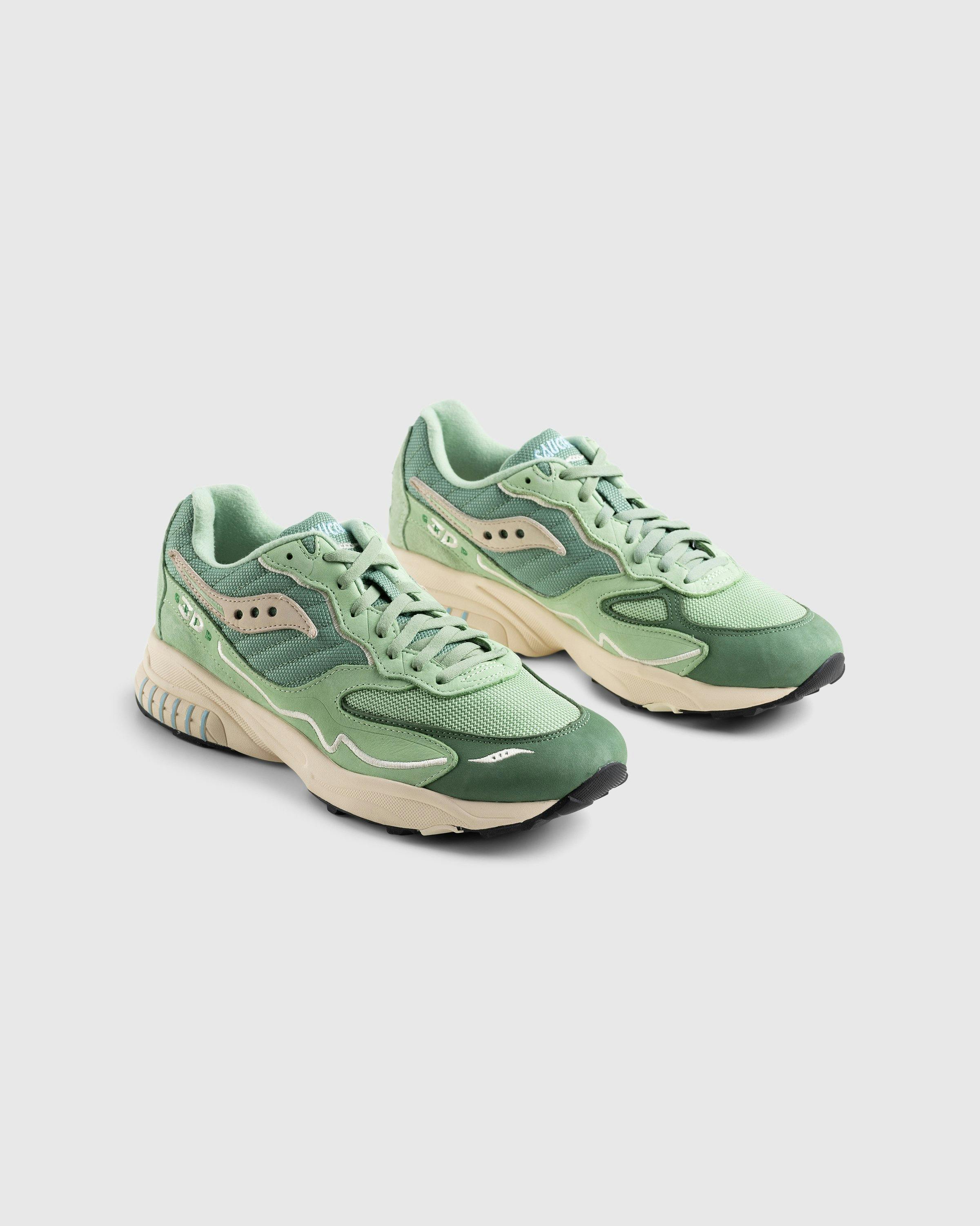 Saucony - 3D Grid Hurricane Green/Cream - Footwear - Green - Image 3