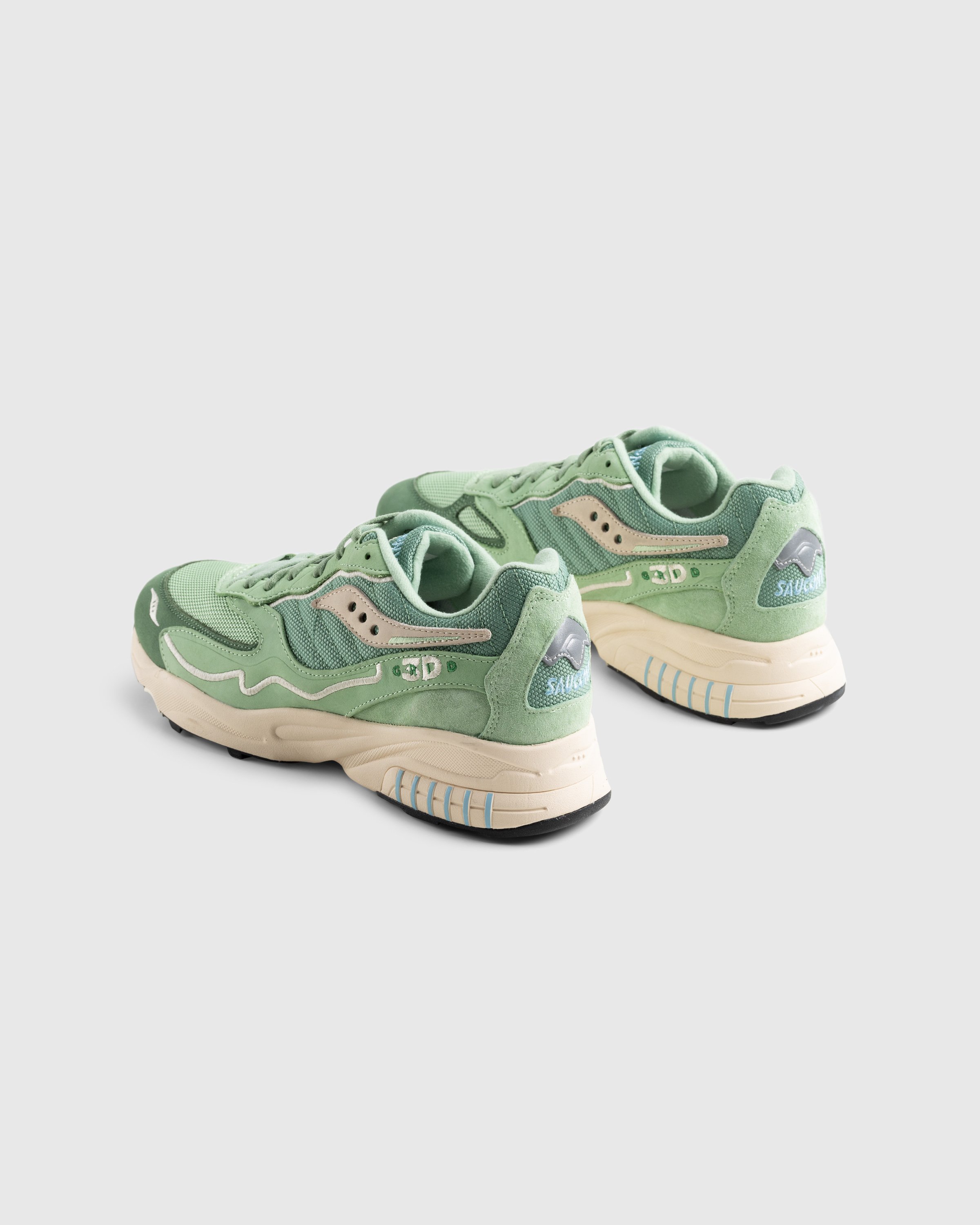 Saucony - 3D Grid Hurricane Green/Cream - Footwear - Green - Image 5