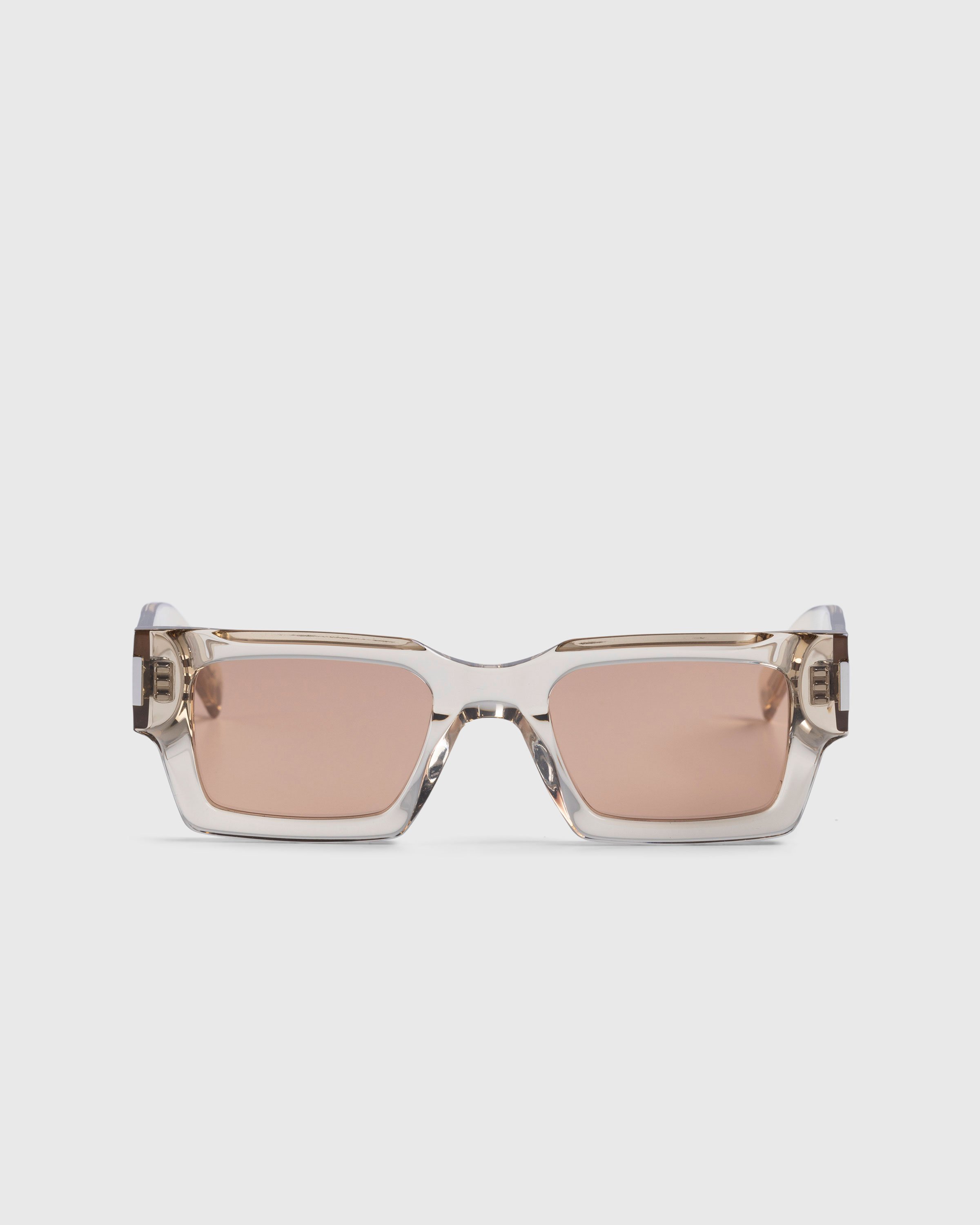 Saint Laurent - SL 572 Square Frame Sunglasses Yellow/Brown - Accessories - Multi - Image 1