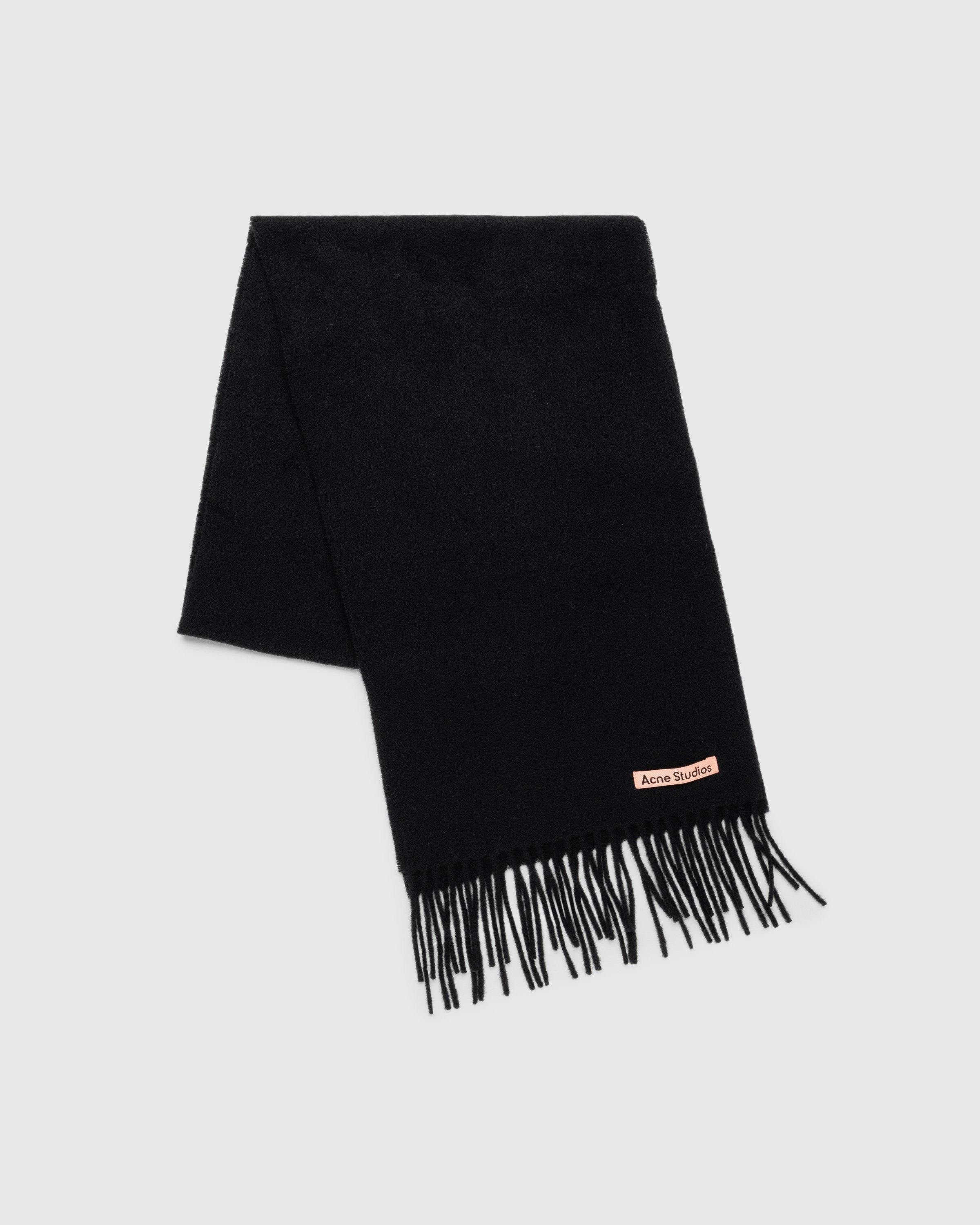 Acne Studios - Wool Fringe Scarf Black - Accessories - Black - Image 2