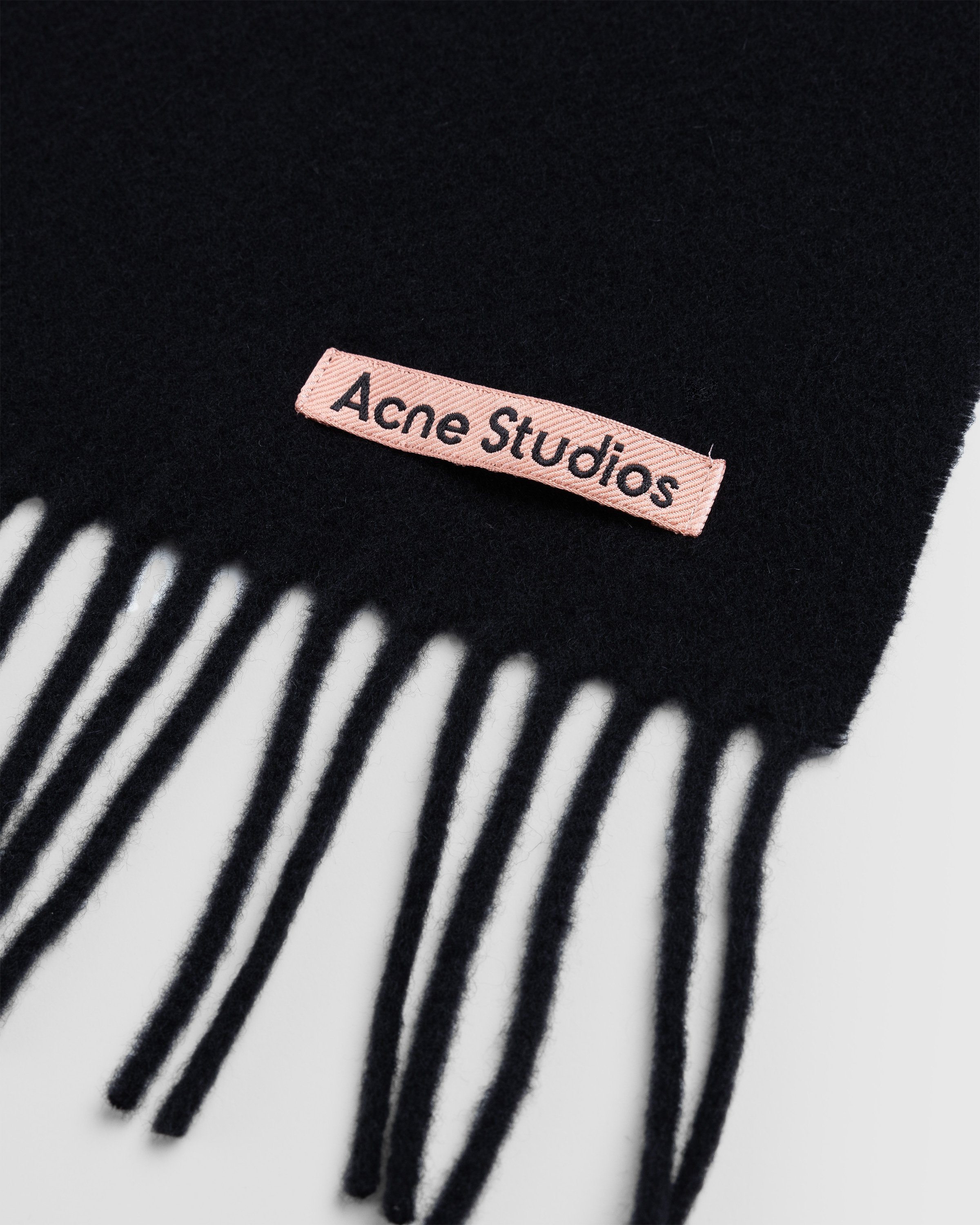 Acne Studios - Wool Fringe Scarf Black - Accessories - Black - Image 3