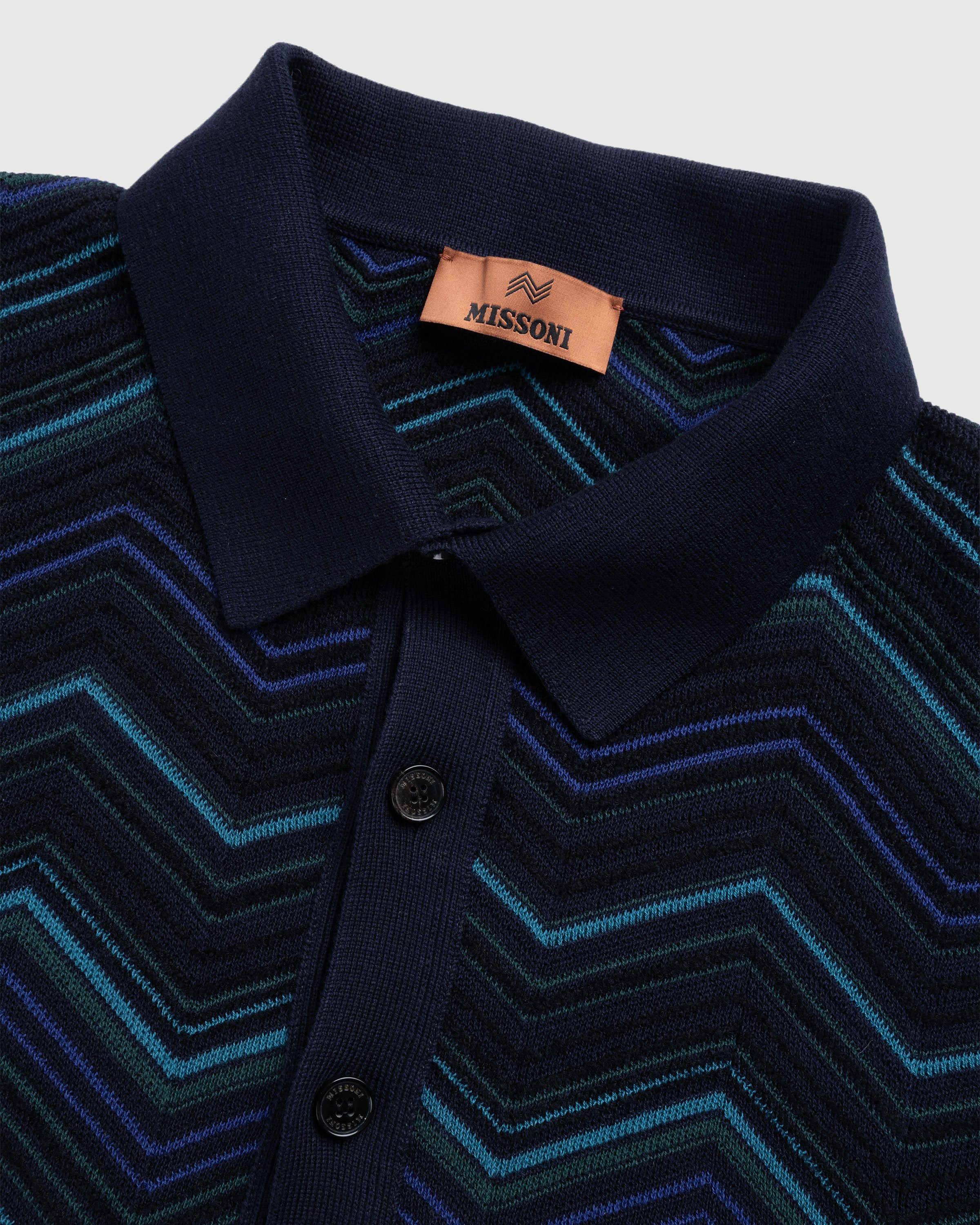 Missoni - Zig Zag Polo Shirt Blue/Green/Coal - Clothing - Multi - Image 5