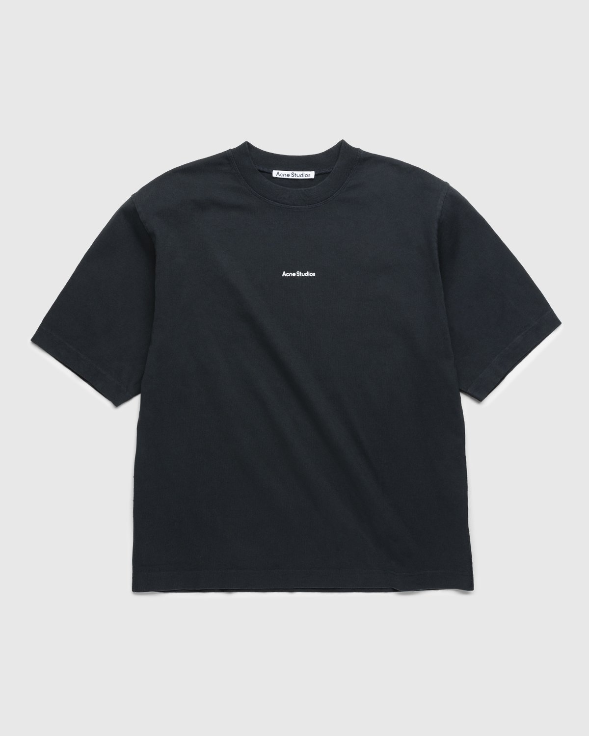 Acne Studios - Organic Cotton Logo T-Shirt Black - Clothing - Black - Image 1
