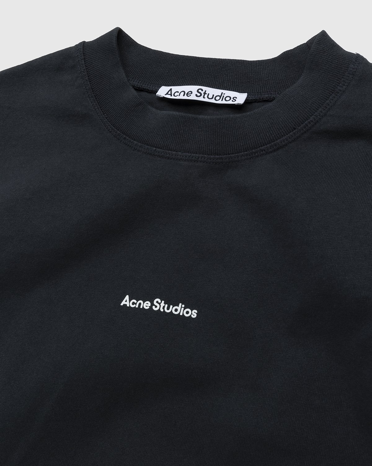 Acne Studios - Organic Cotton Logo T-Shirt Black - Clothing - Black - Image 3