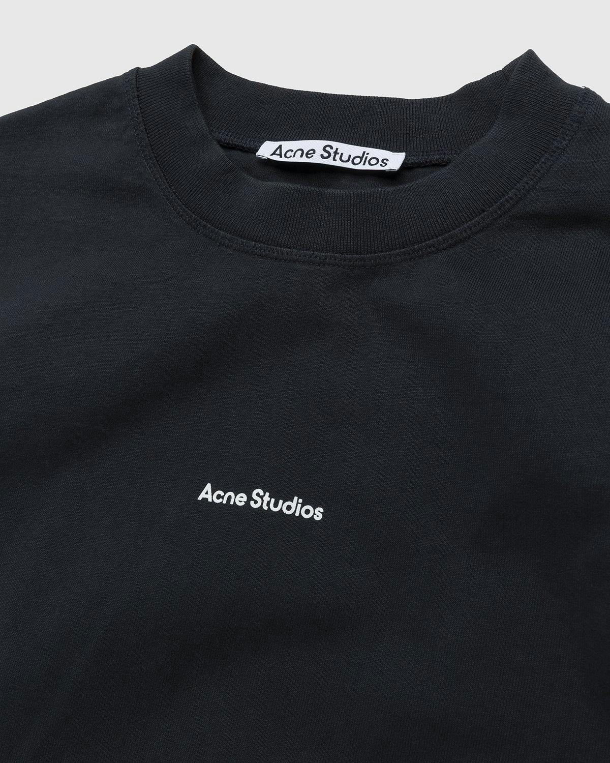 Acne Studios - Organic Cotton Logo T-Shirt Black - Clothing - Black - Image 3