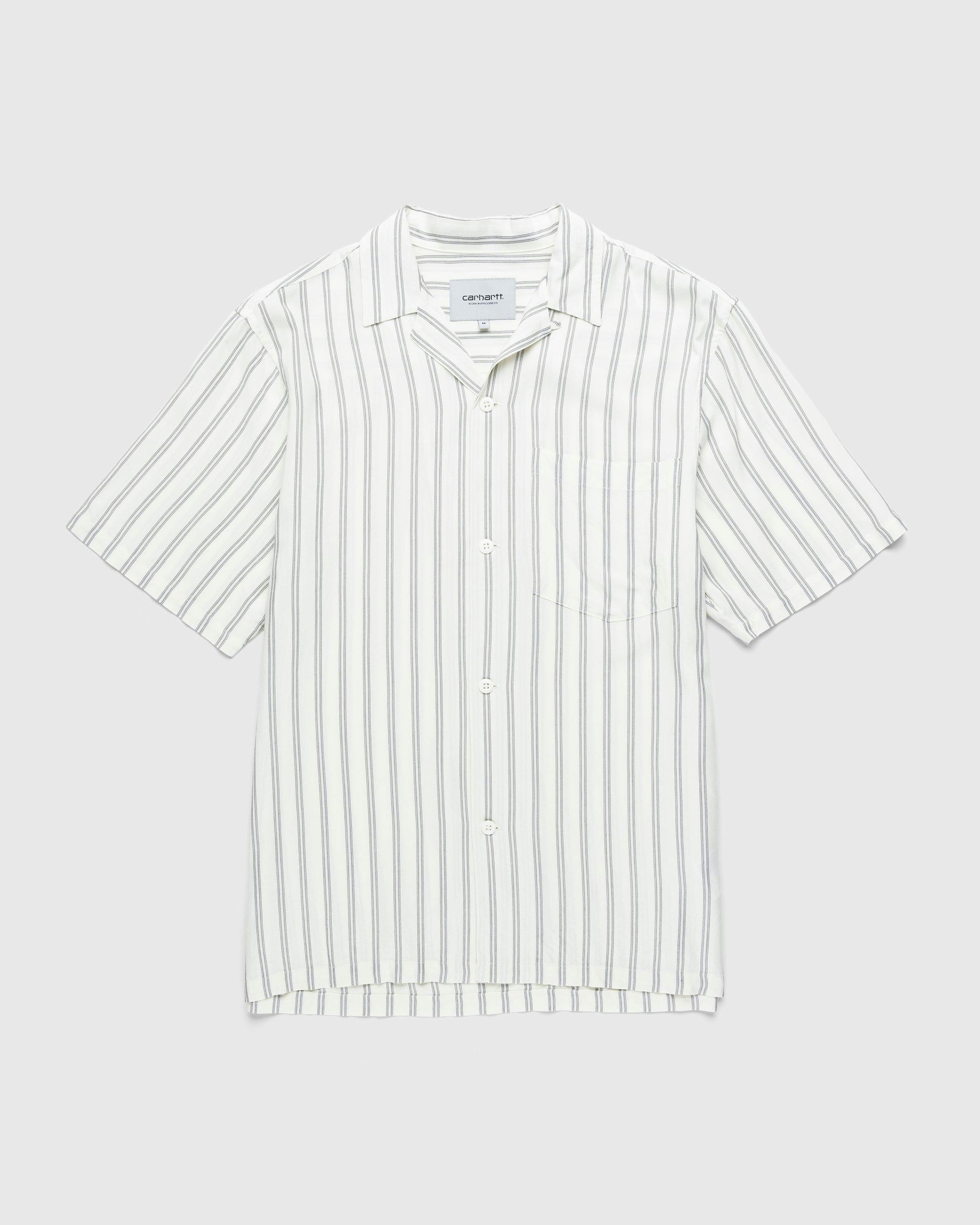 Carhartt WIP - Reyes Stripe Shirt Wax - Clothing - Beige - Image 1