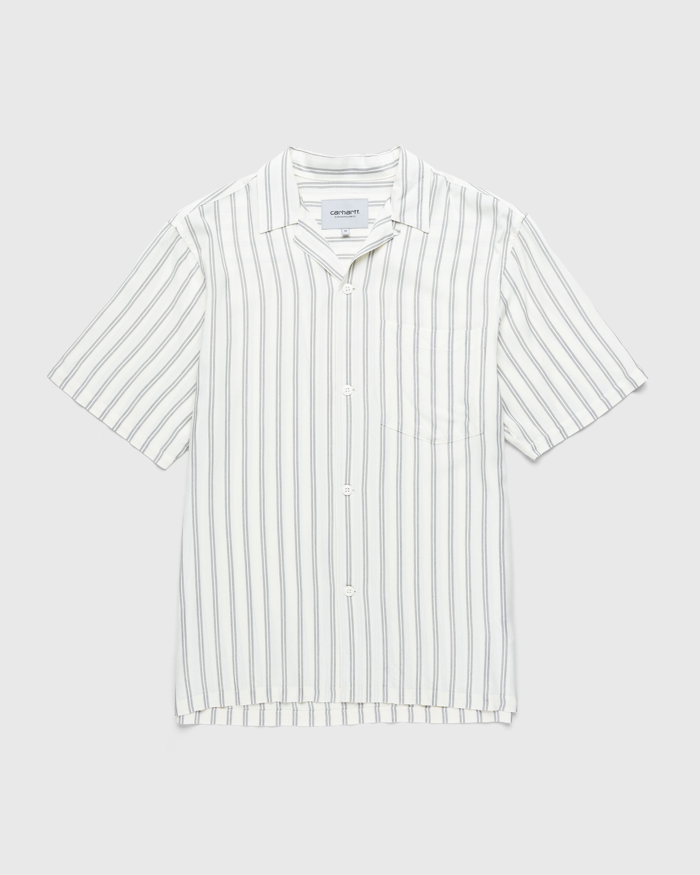 Carhartt WIP - Reyes Stripe Shirt Wax - Clothing - Beige - Image 1