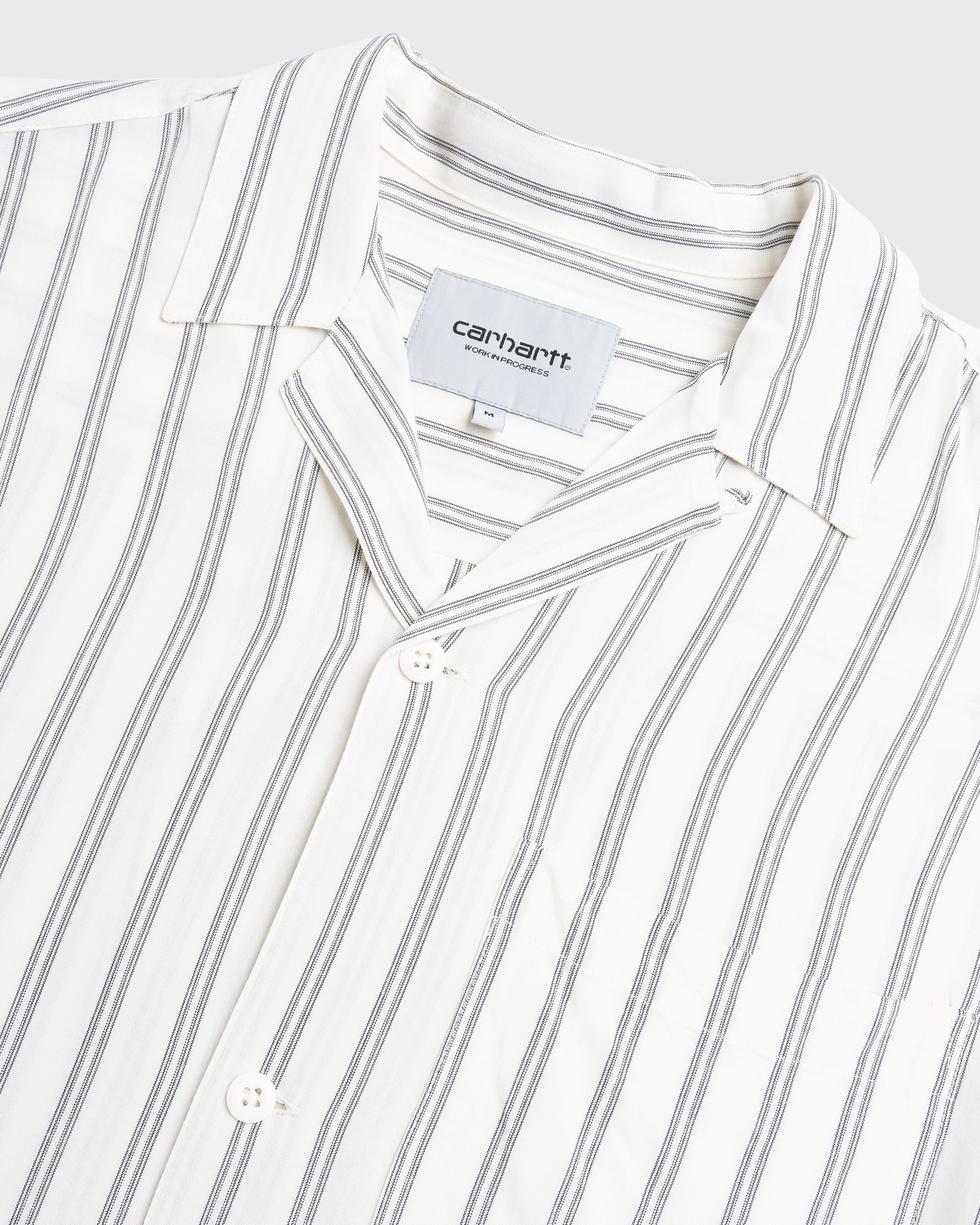 Carhartt WIP - Reyes Stripe Shirt Wax - Clothing - Beige - Image 6