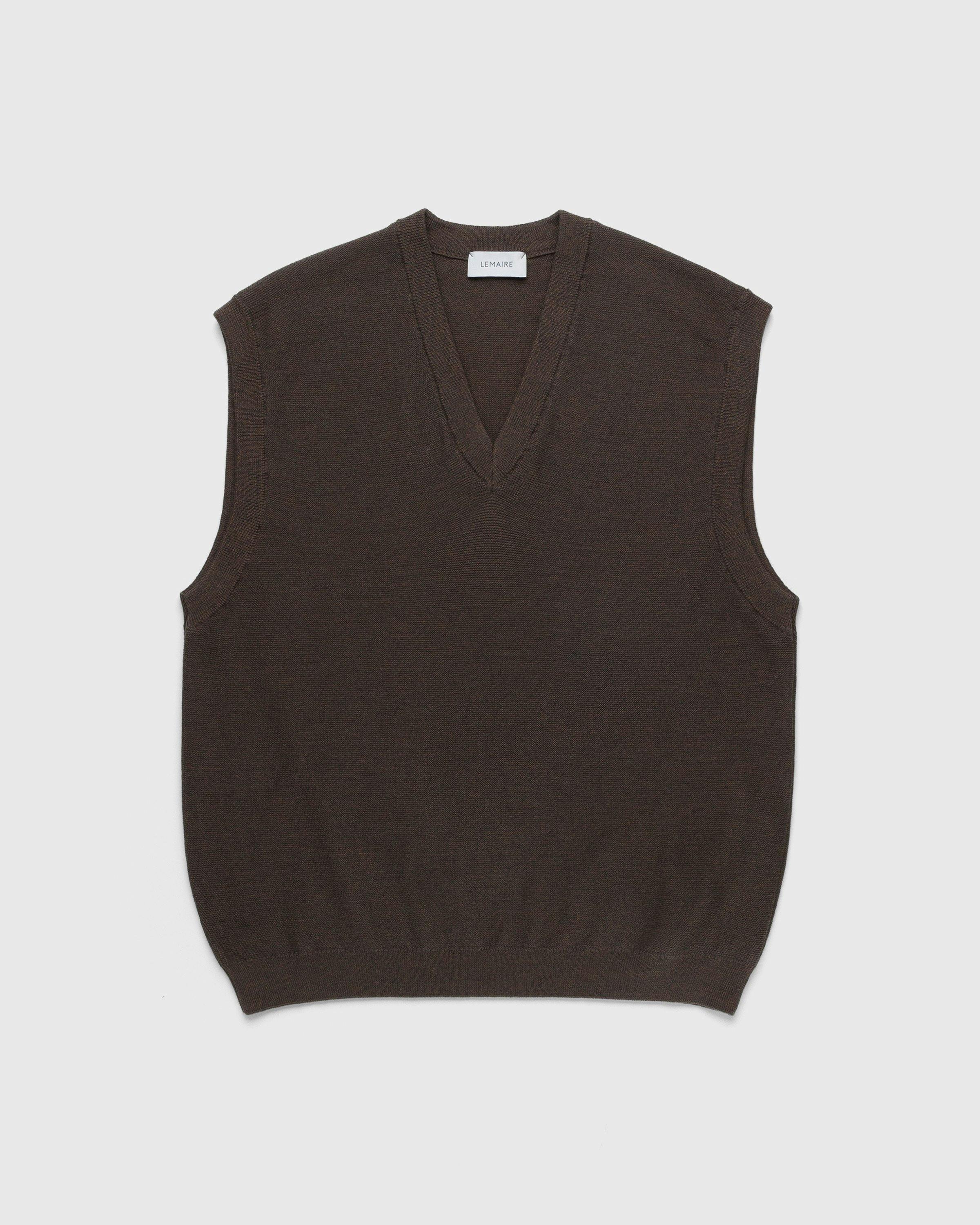 Lemaire - V-Neck Merino Vest Grey - Clothing - Grey - Image 1