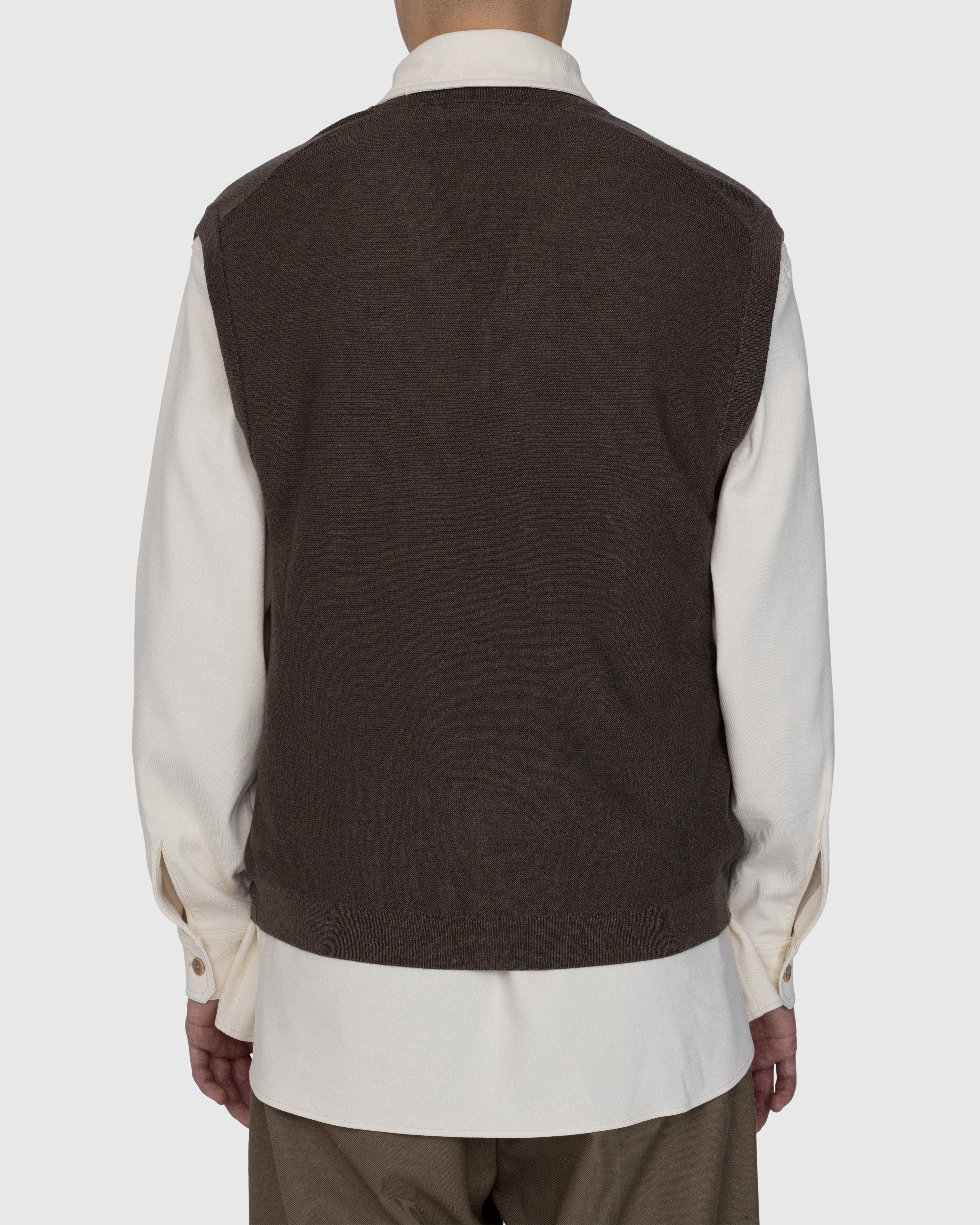 Lemaire - V-Neck Merino Vest Grey - Clothing - Grey - Image 4