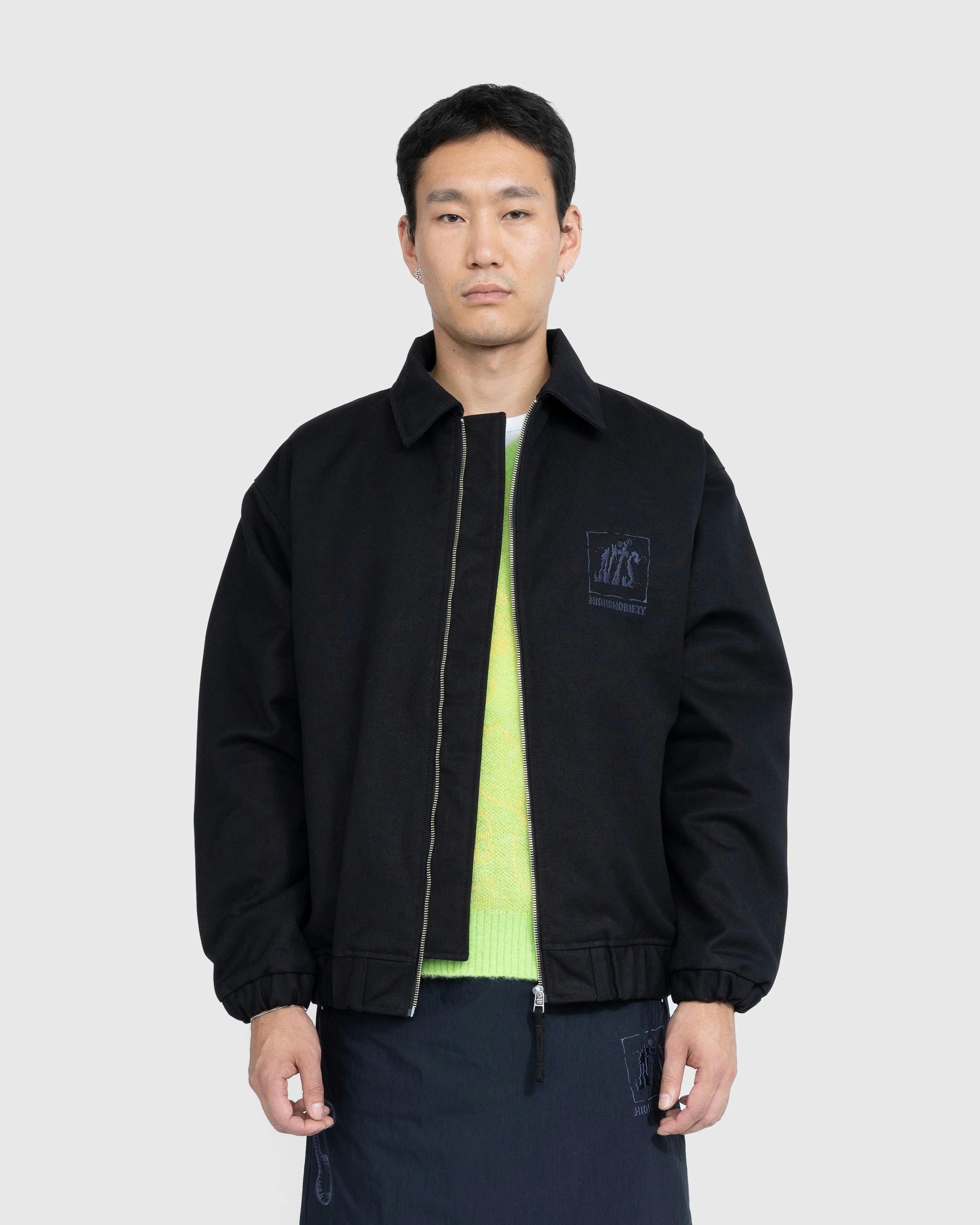 NTS x Highsnobiety - Stone Washed Canvas Bomber Jacket Black - Clothing - Black - Image 3