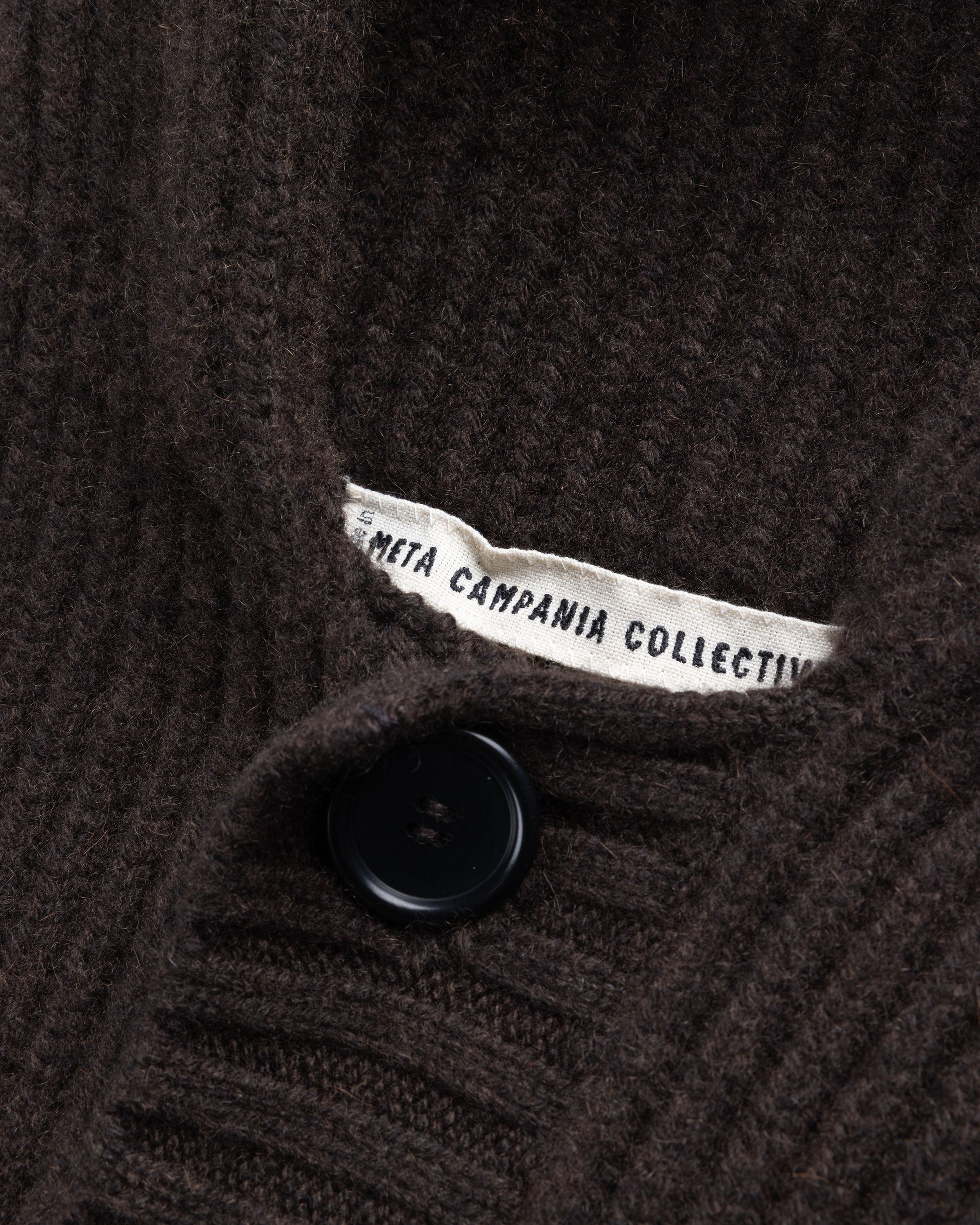 Meta Campania Collective - Michel Exaggerated Rib Cashmere Hooded Cardigan Dark Chocolate Brown - Clothing - Brown - Image 7