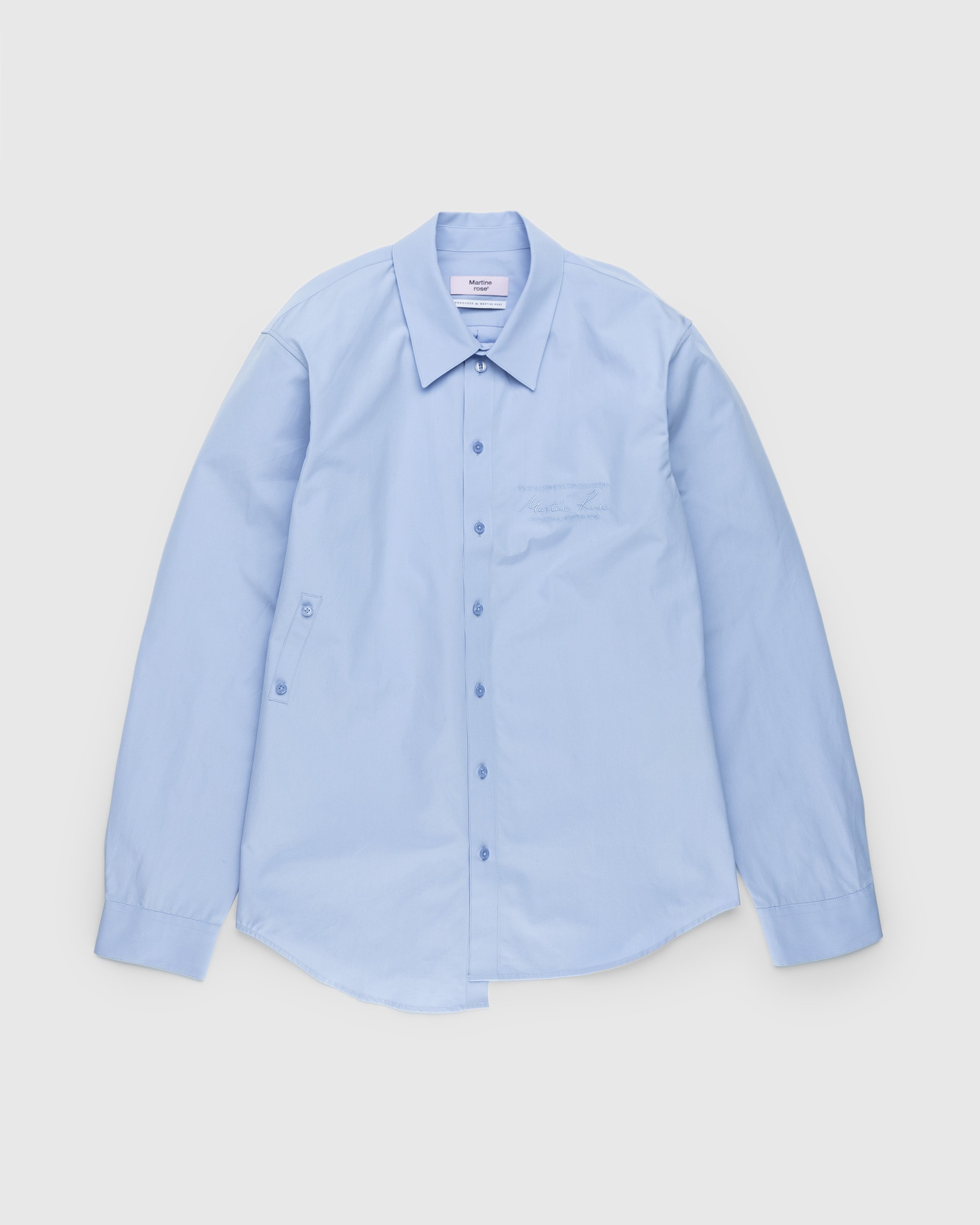 Martine Rose - Wrap Shirt Blue - Clothing - Blue - Image 1