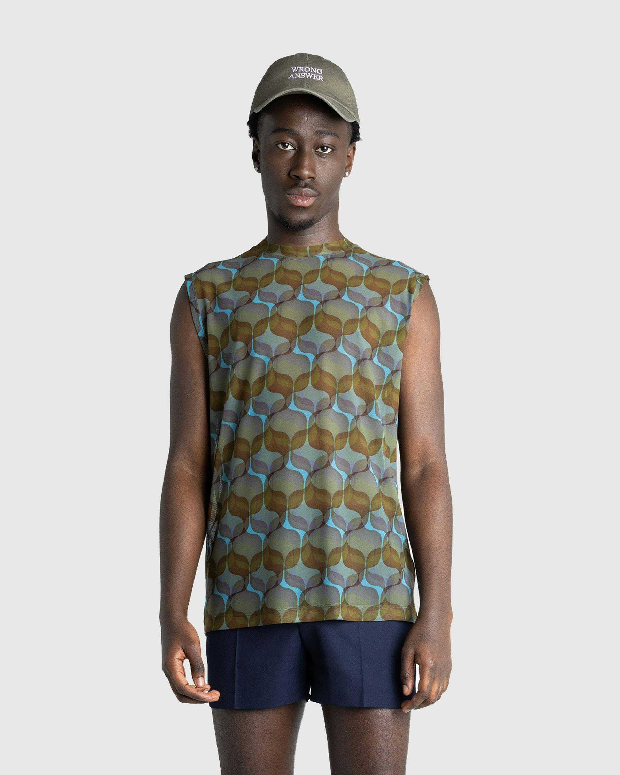 Dries Van Noten Green Graphic Shirt