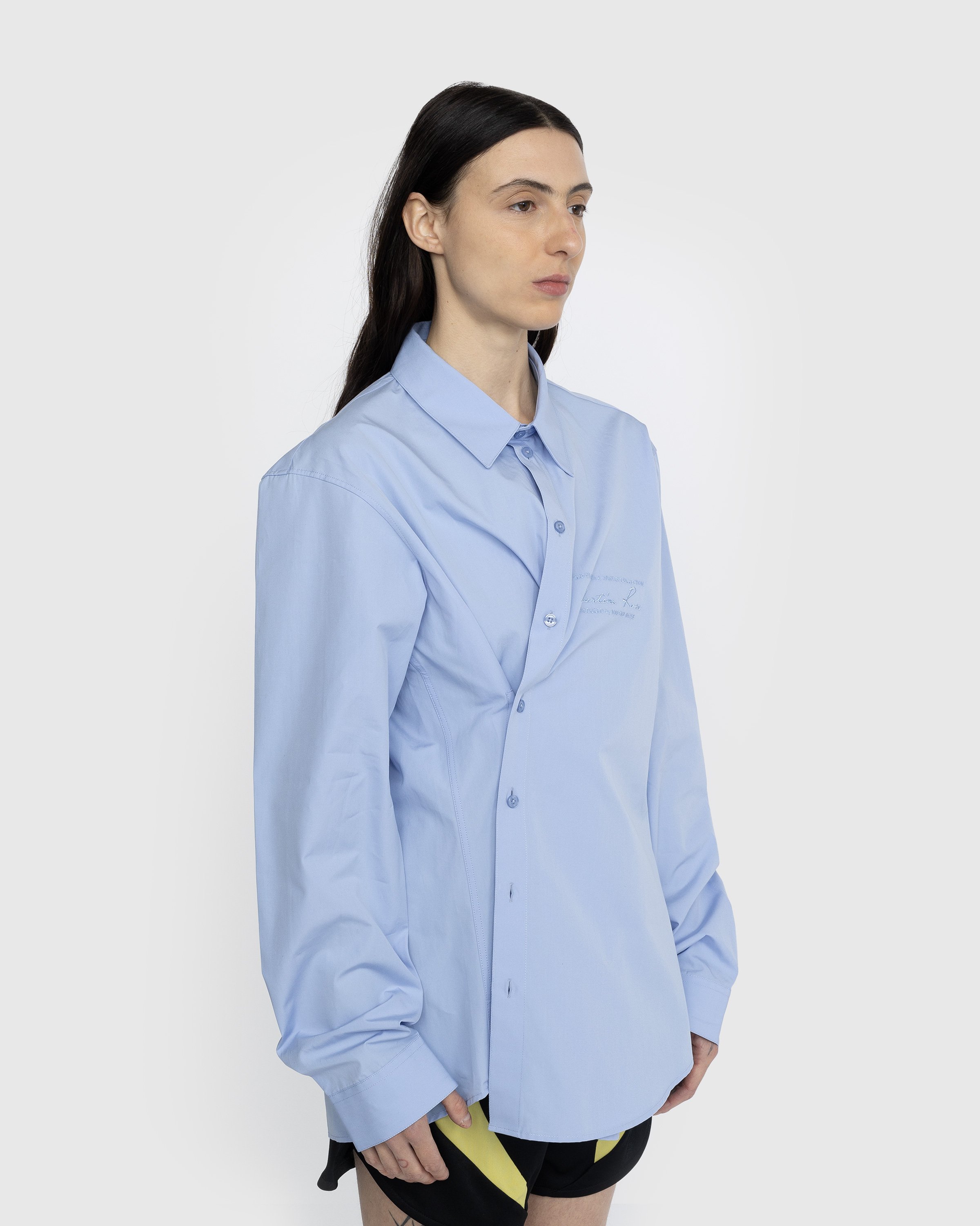 Martine Rose - Wrap Shirt Blue - Clothing - Blue - Image 4