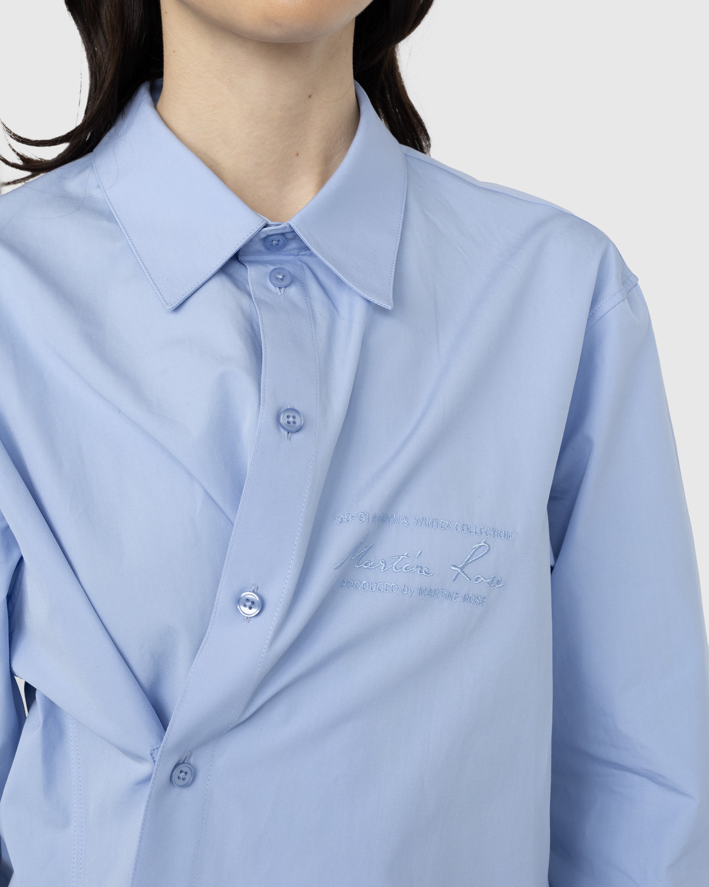 Martine Rose - Wrap Shirt Blue - Clothing - Blue - Image 5