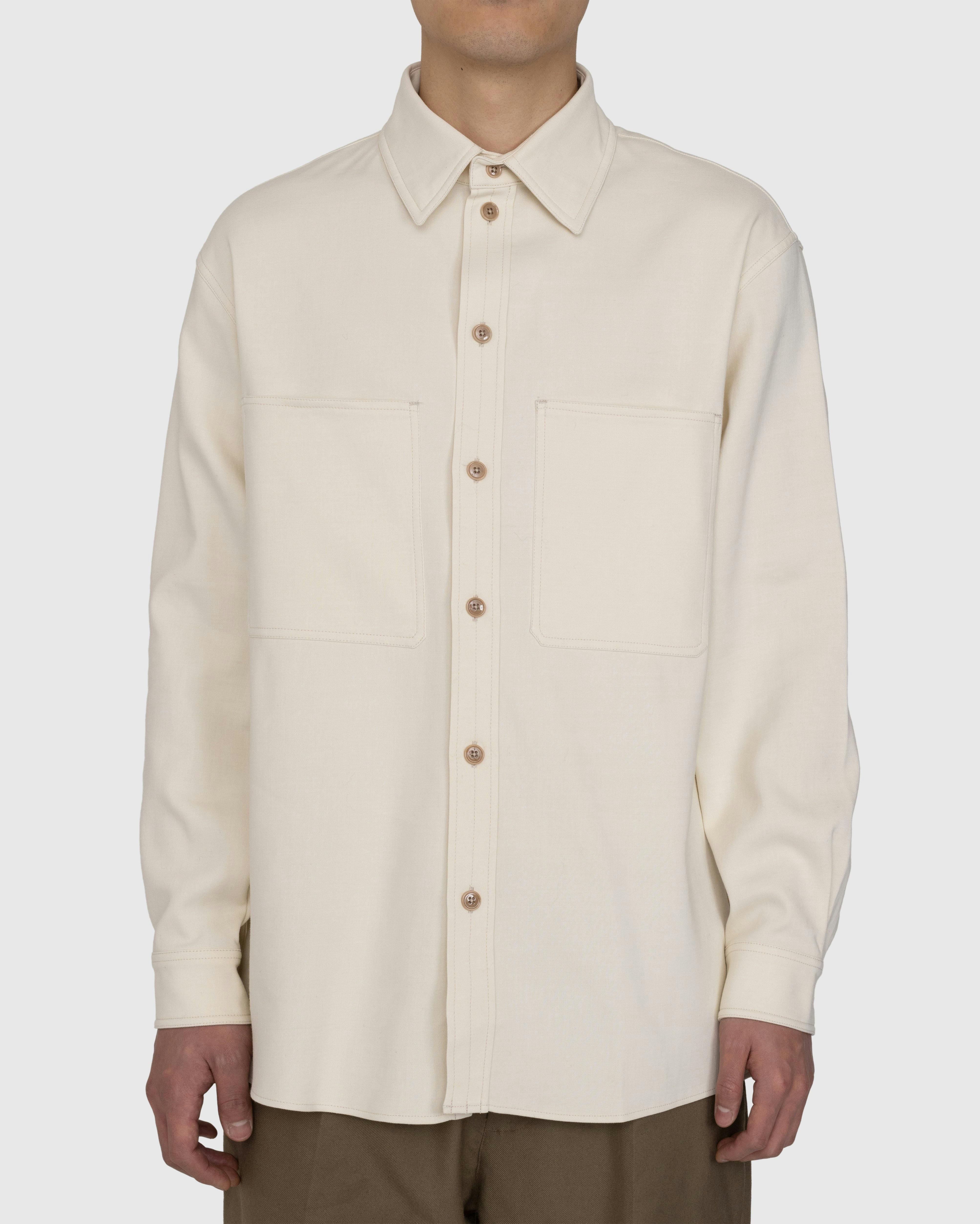 Lemaire - Wool Blend Shirt Beige - Clothing - Beige - Image 2