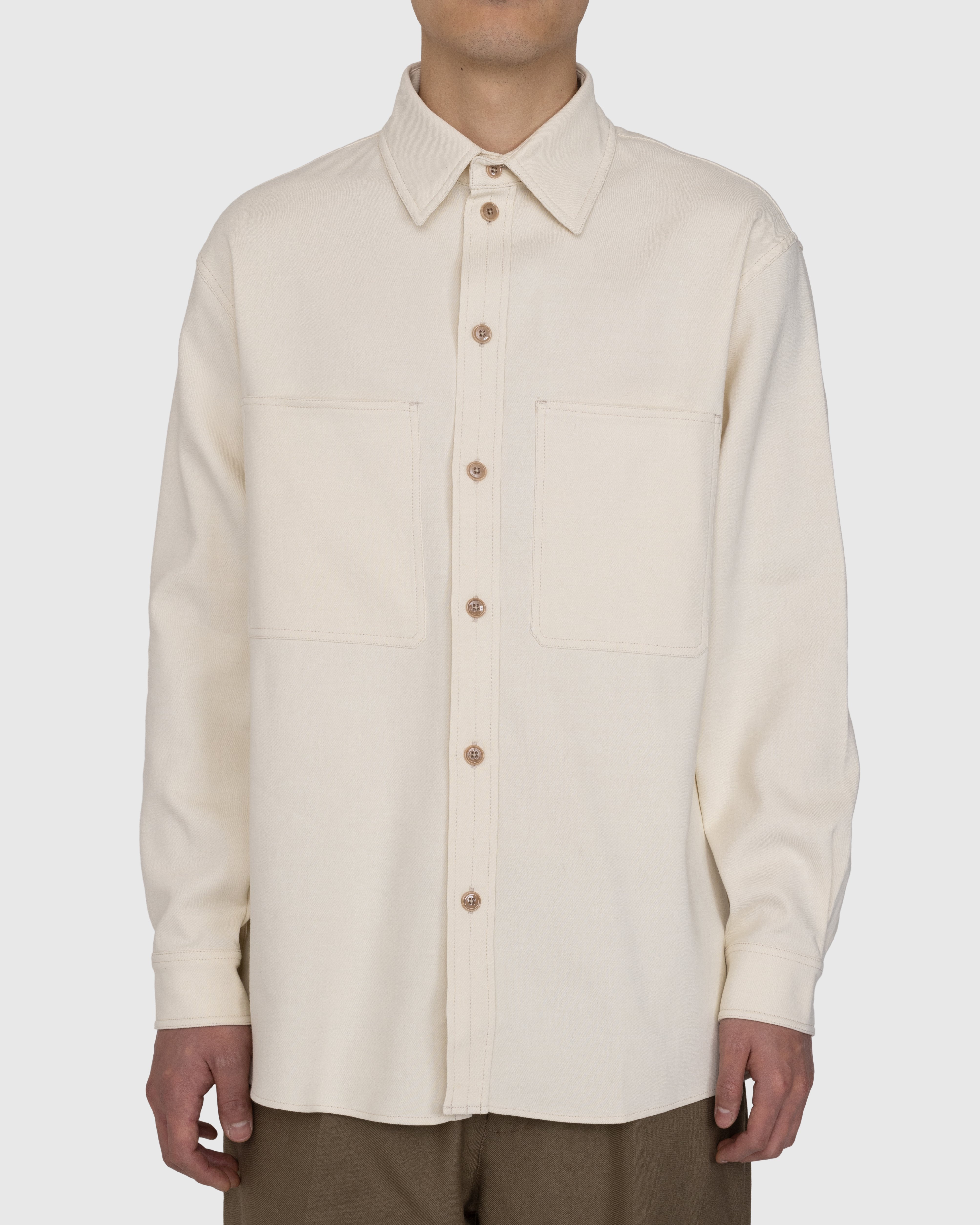 Lemaire - Wool Blend Shirt Beige - Clothing - Beige - Image 2