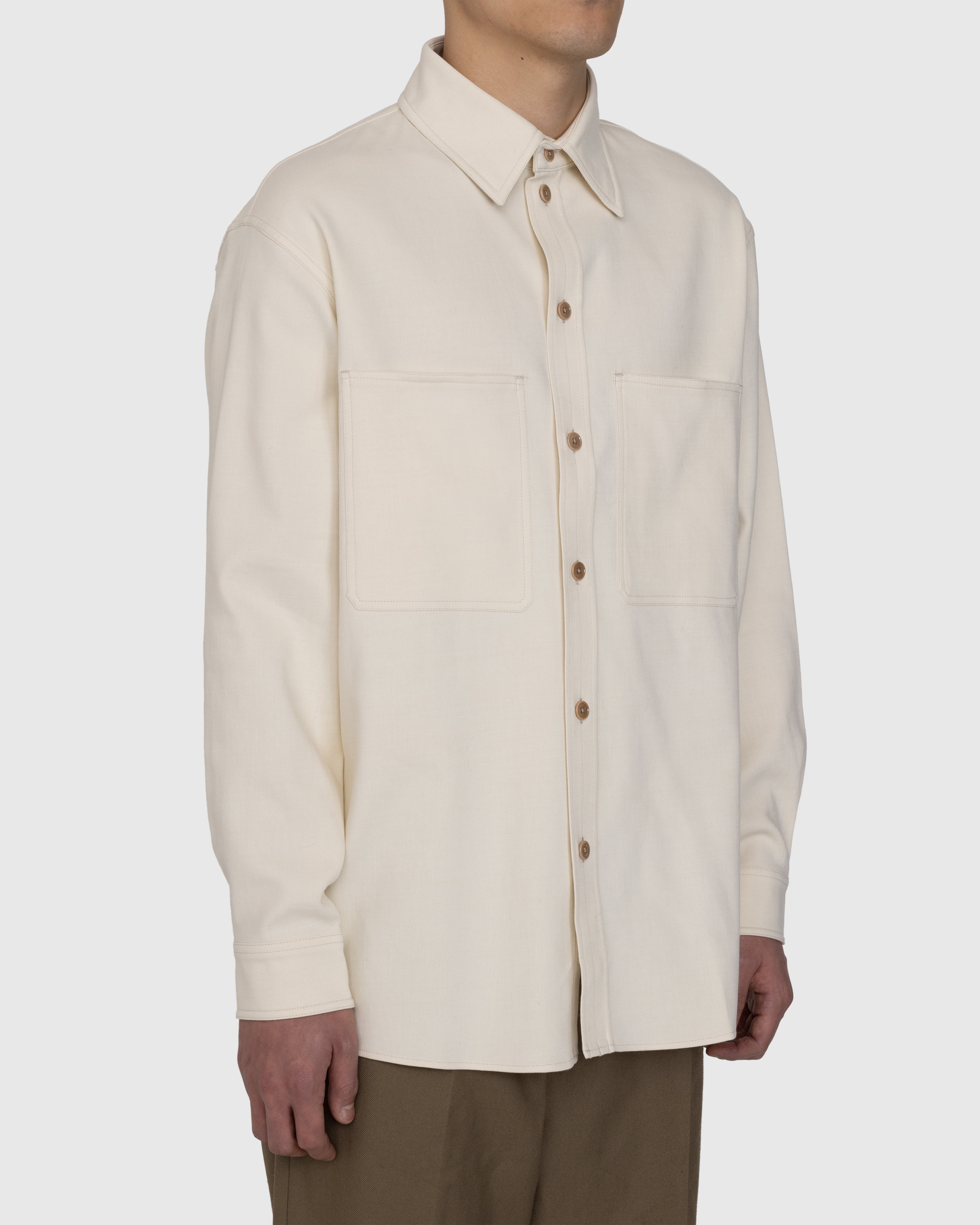 Lemaire - Wool Blend Shirt Beige - Clothing - Beige - Image 3