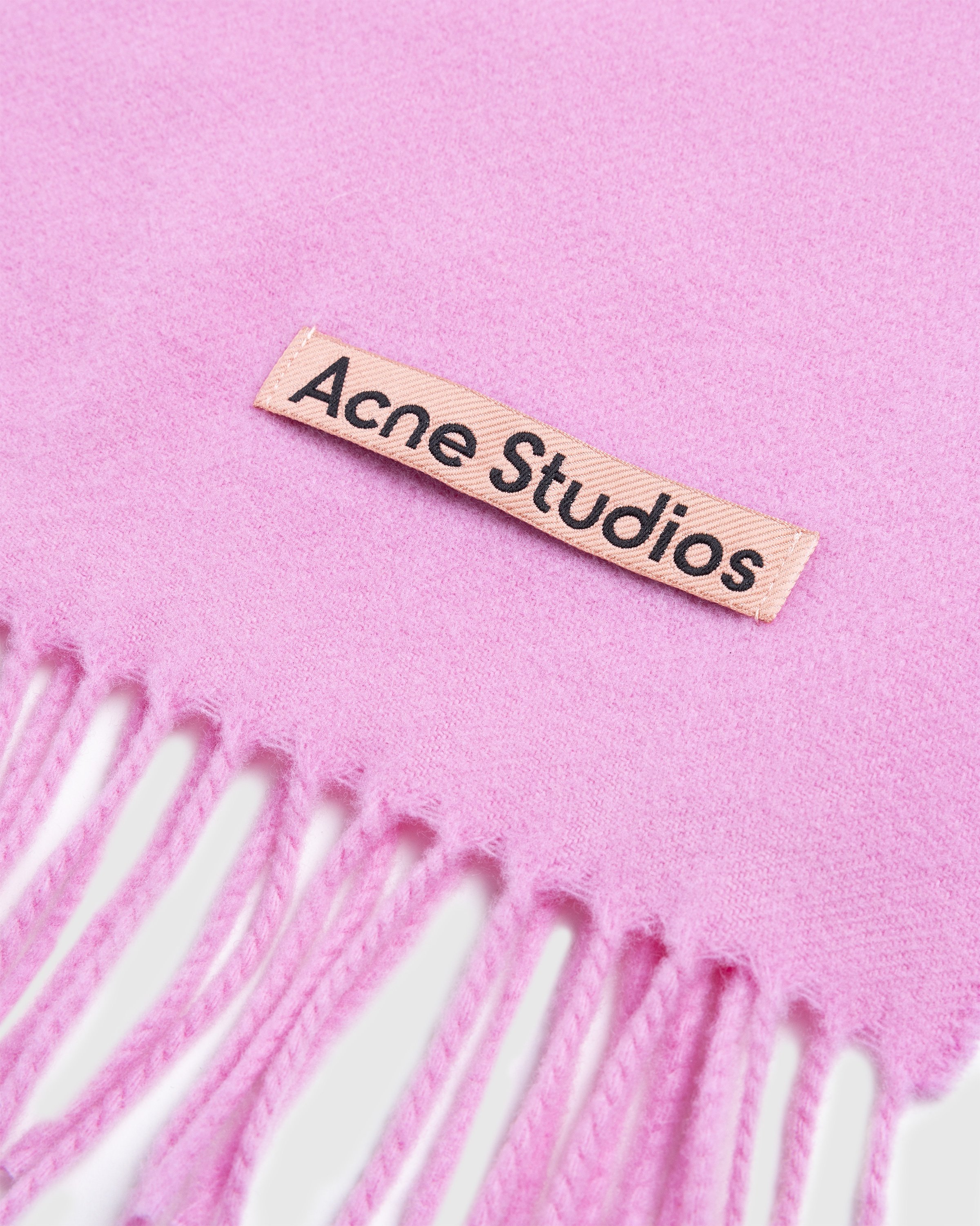 Acne Studios - Fringe Wool Scarf Bubble Pink - Accessories - Pink - Image 3