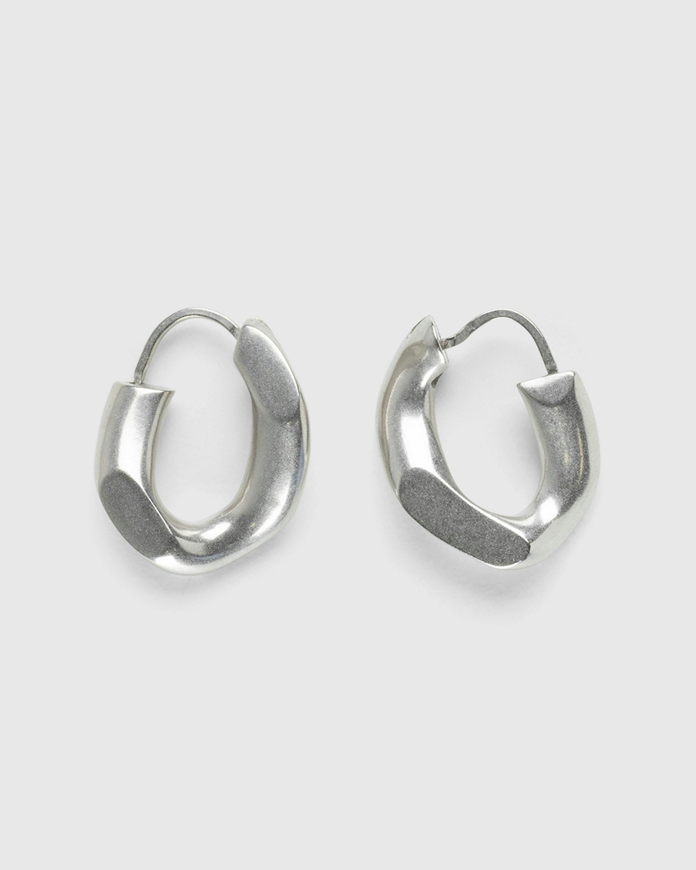 Maison Margiela – Semi-Polished Earrings Silver