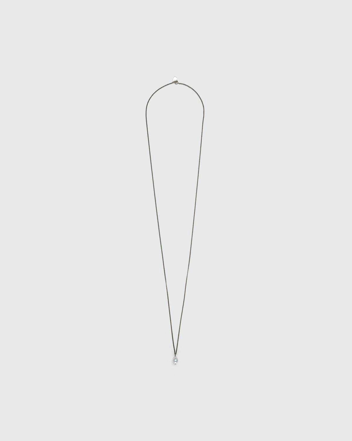 Acne Studios - Pearl Chain Necklace Antique Silver - Accessories - Silver - Image 1
