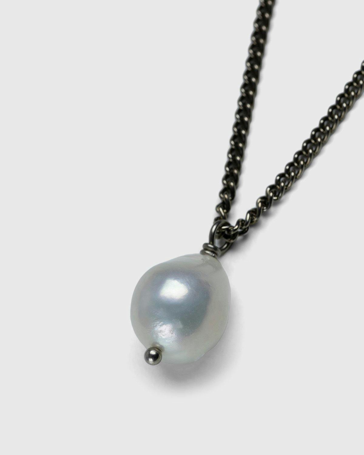Acne Studios - Pearl Chain Necklace Antique Silver - Accessories - Silver - Image 3